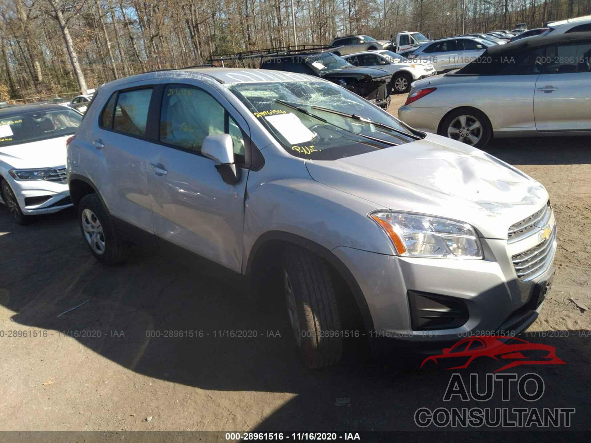 CHEVROLET TRAX 2016 - 3GNCJKSB1GL277118