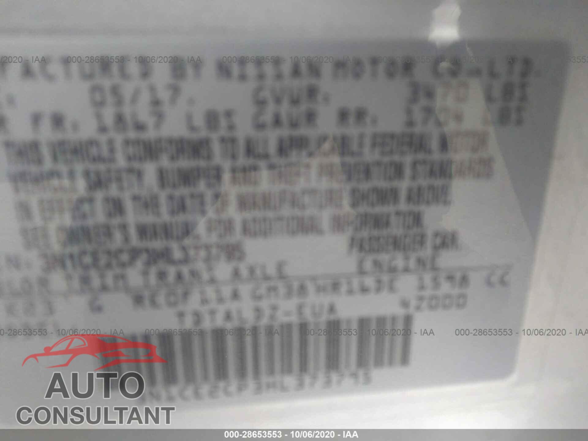 NISSAN VERSA NOTE 2017 - 3N1CE2CP3HL373795