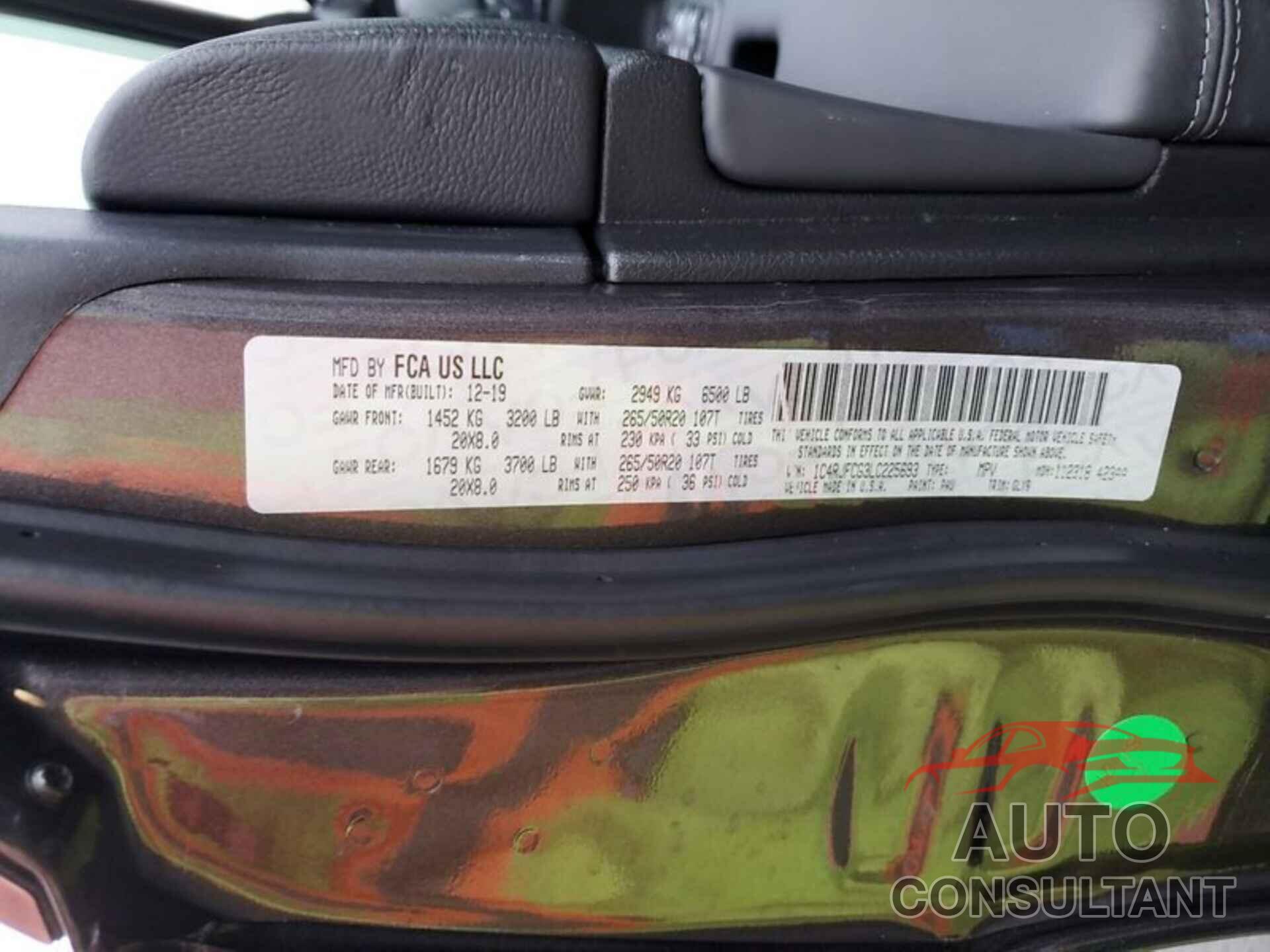 JEEP GRAND CHEROKEE 2020 - 1C4RJFCG3LC225693