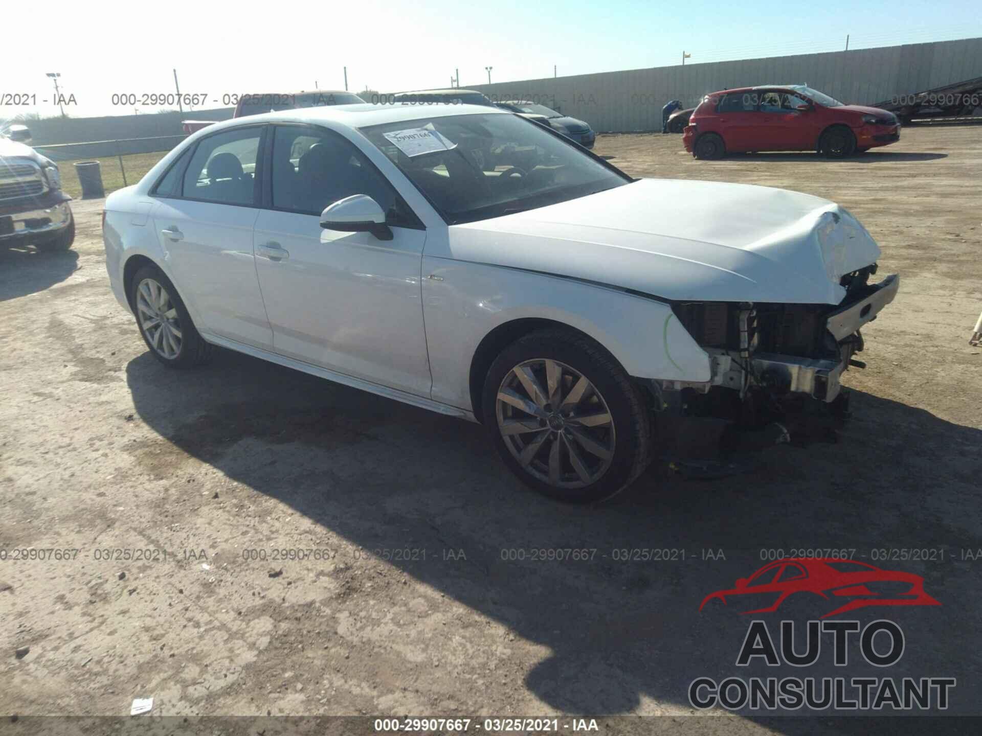 AUDI A4 2018 - WAUKMAF4XJN011599