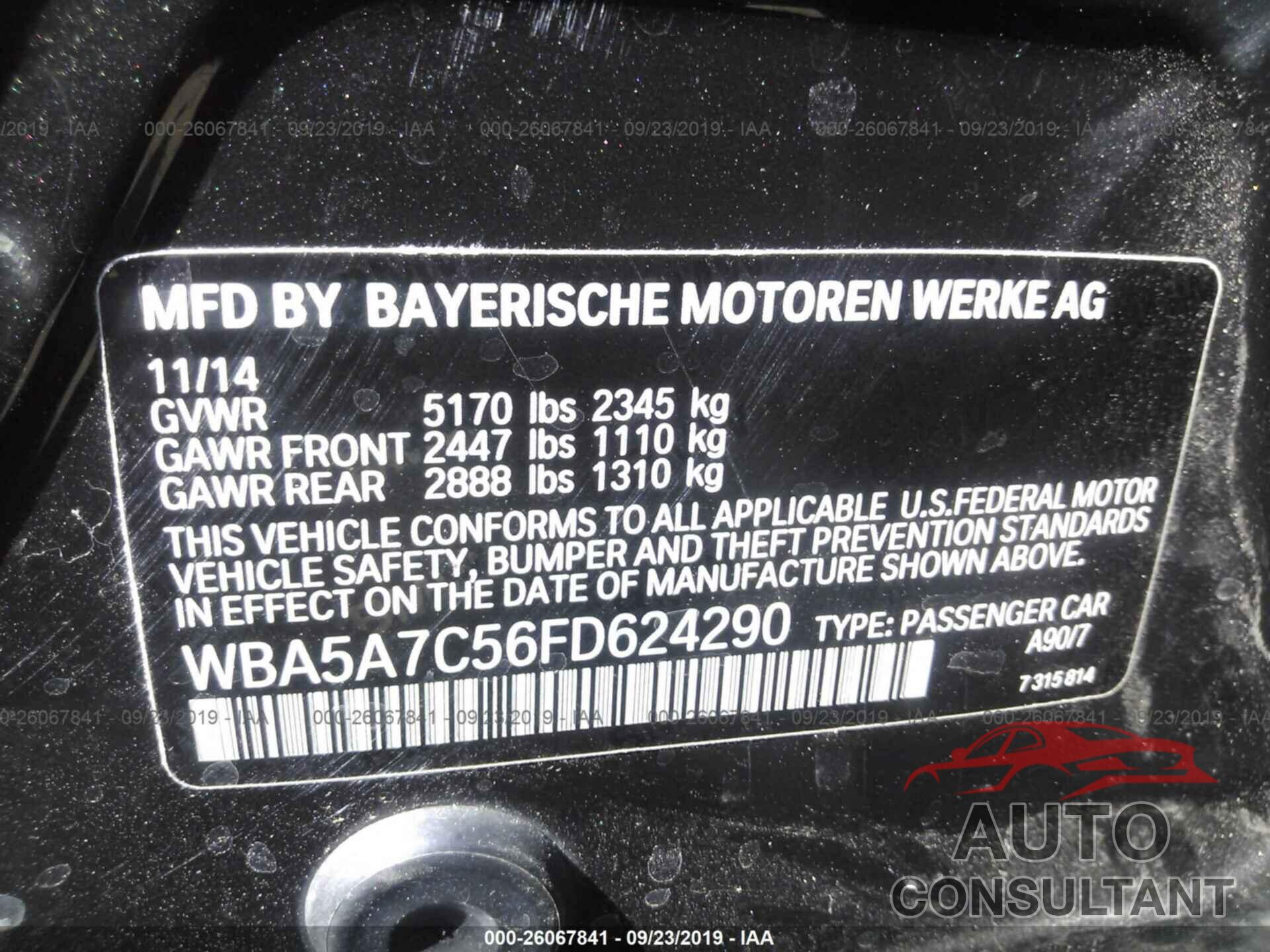 BMW 528 2015 - WBA5A7C56FD624290