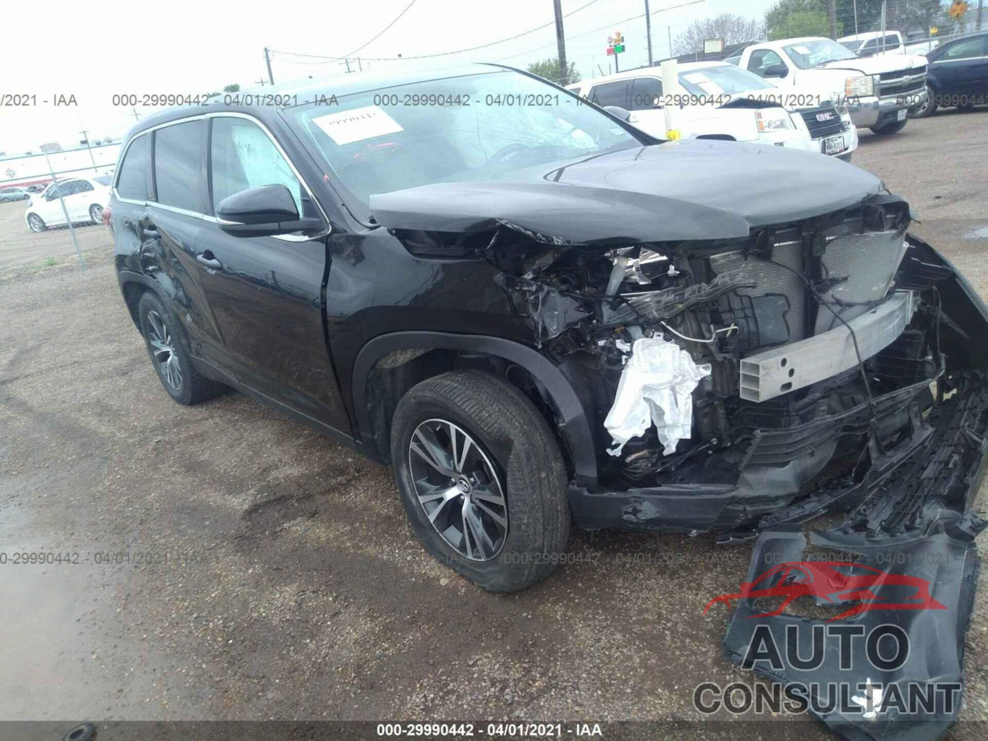 TOYOTA HIGHLANDER 2019 - 5TDZARFHXKS057103