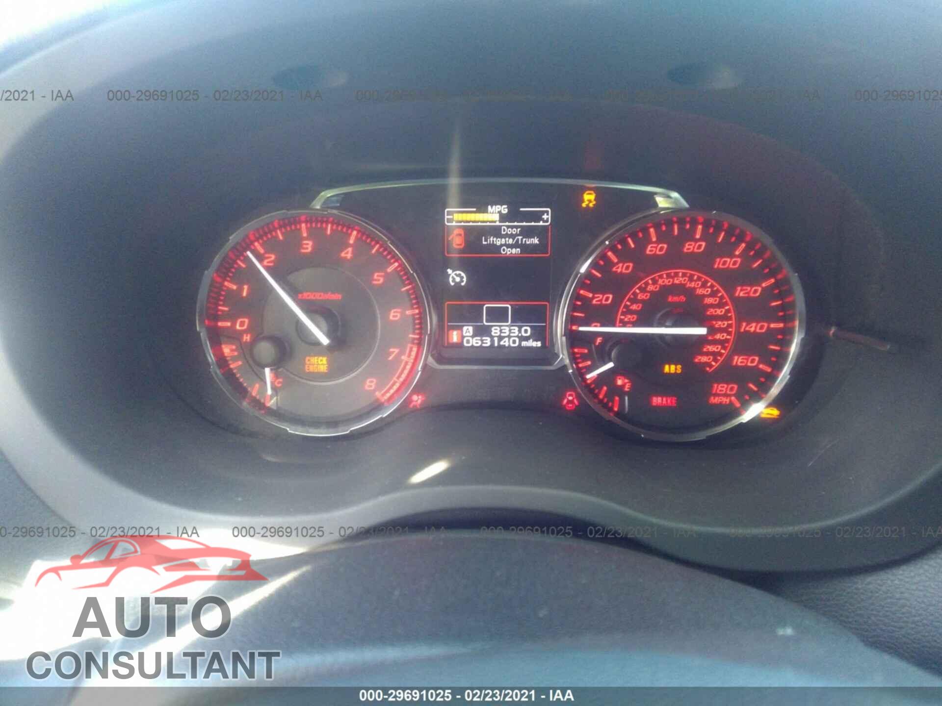 SUBARU WRX 2017 - JF1VA1B65H9838189