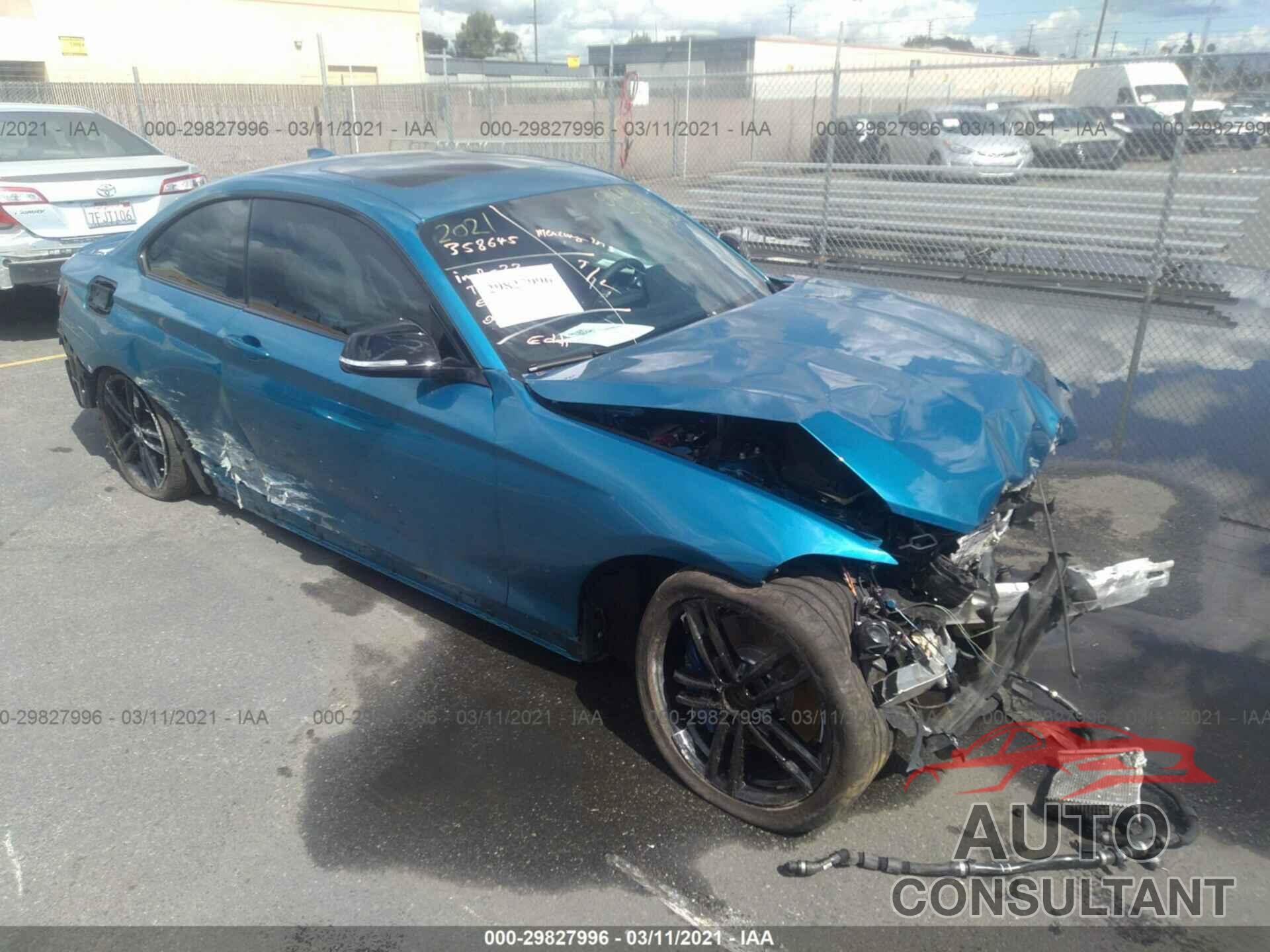 BMW 2 SERIES 2021 - WBA2J5C02M7H01196