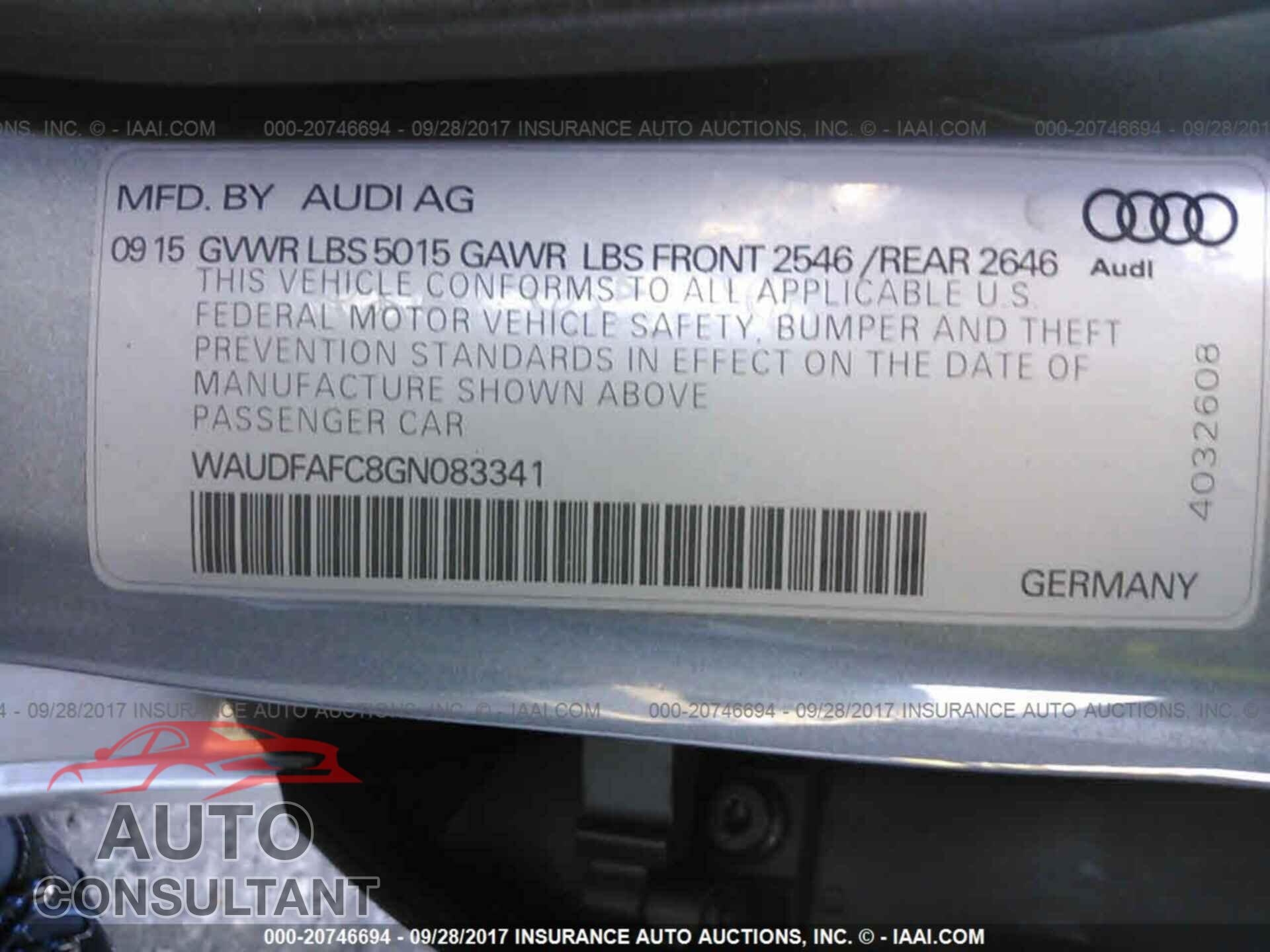 Audi A6 2016 - WAUDFAFC8GN083341