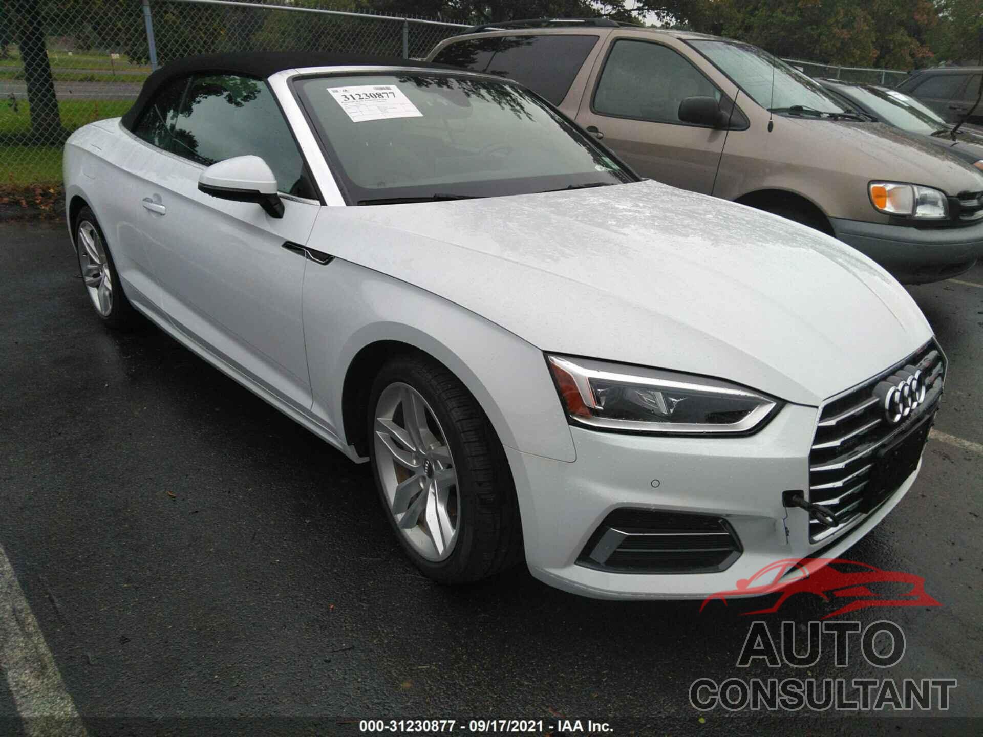 AUDI A5 CABRIOLET 2019 - WAUYNGF59KN001196