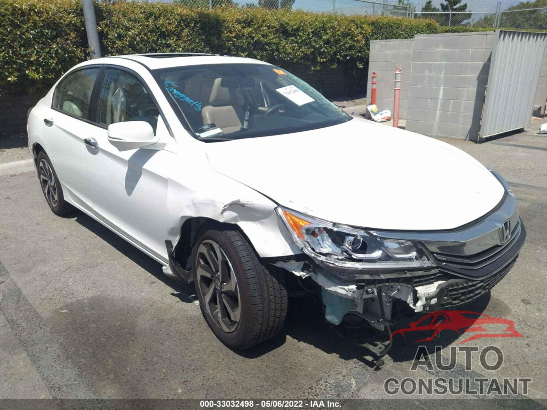 HONDA ACCORD SEDAN 2016 - 1HGCR2F84GA077083