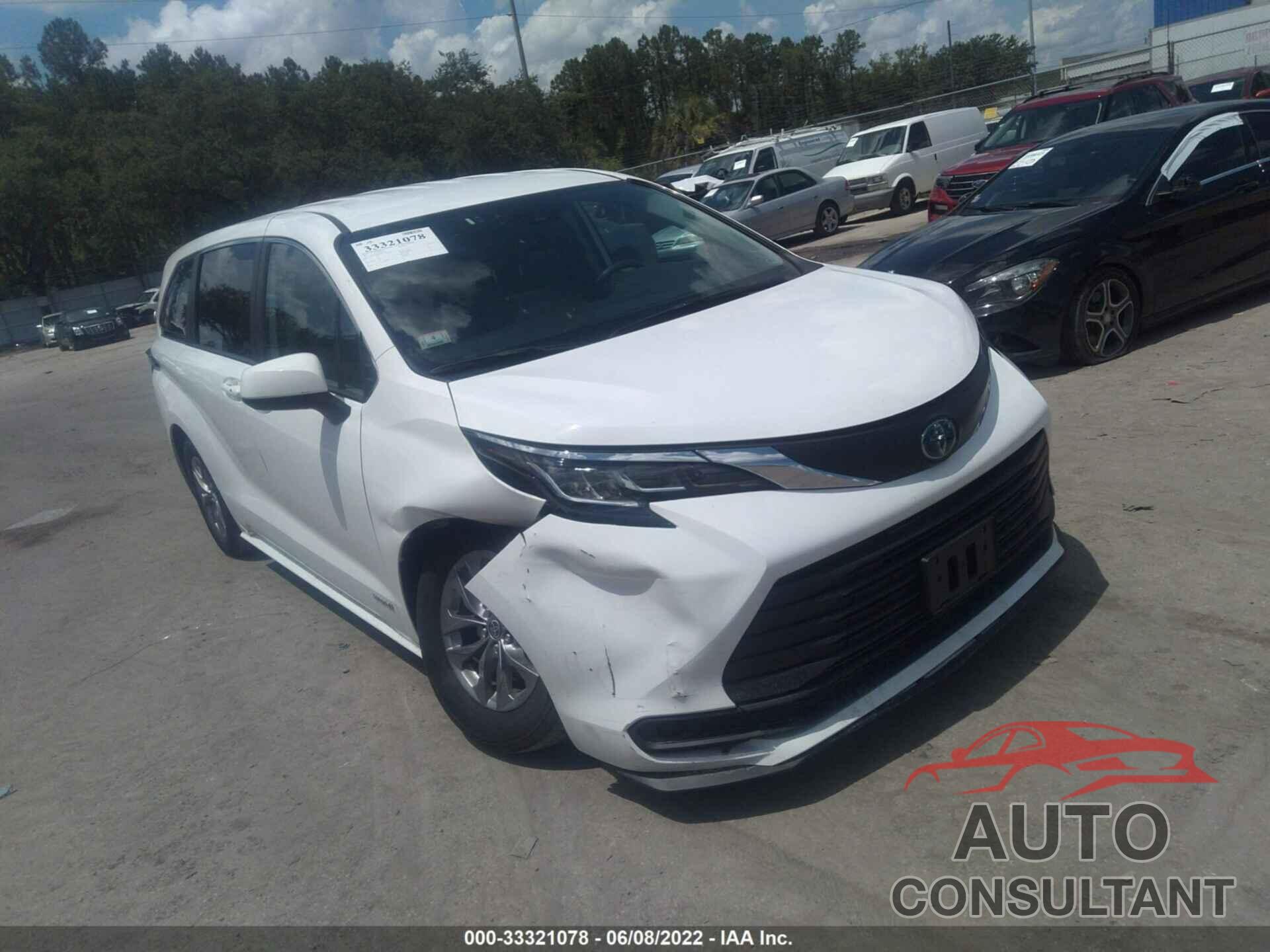 TOYOTA SIENNA 2021 - 5TDKRKEC5MS036492