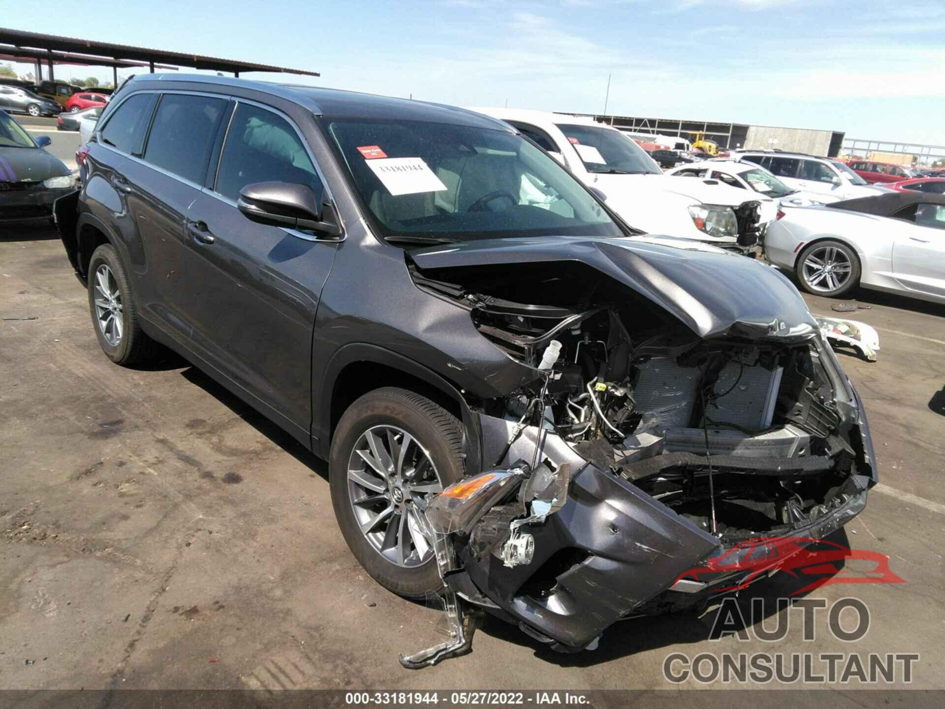 TOYOTA HIGHLANDER 2019 - 5TDKZRFH8KS362321