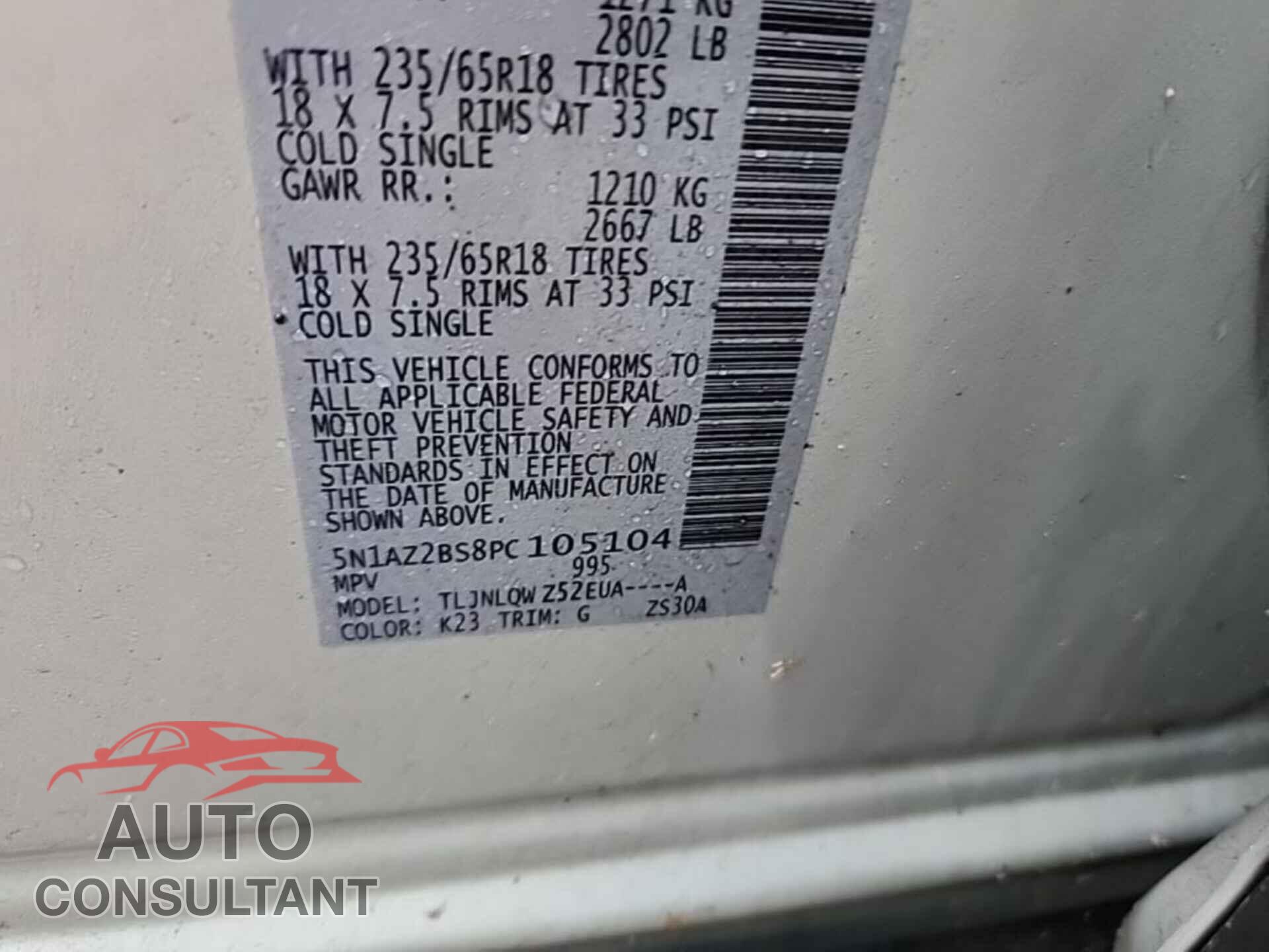 NISSAN MURANO 2023 - 5N1AZ2BS8PC105104