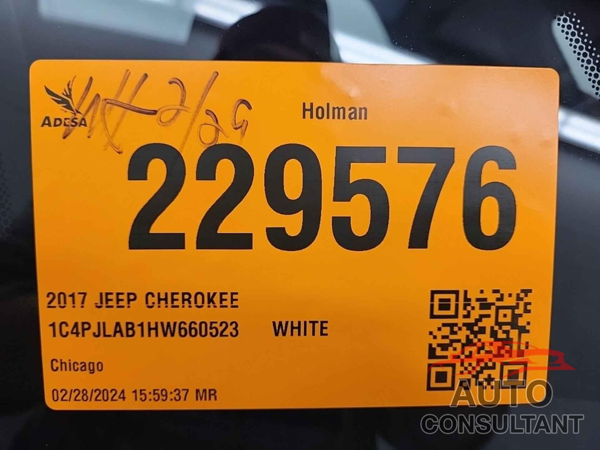 JEEP CHEROKEE 2017 - 1C4PJLAB1HW660523