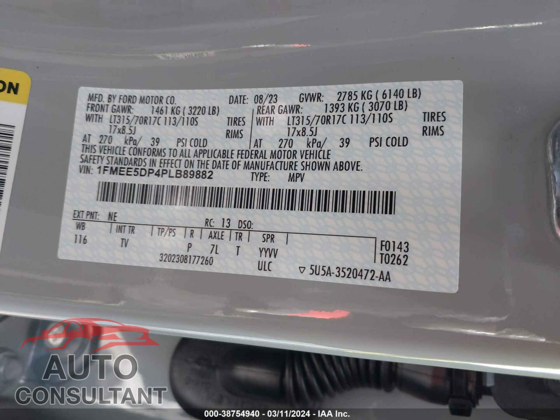 FORD BRONCO 2023 - 1FMEE5DP4PLB89882