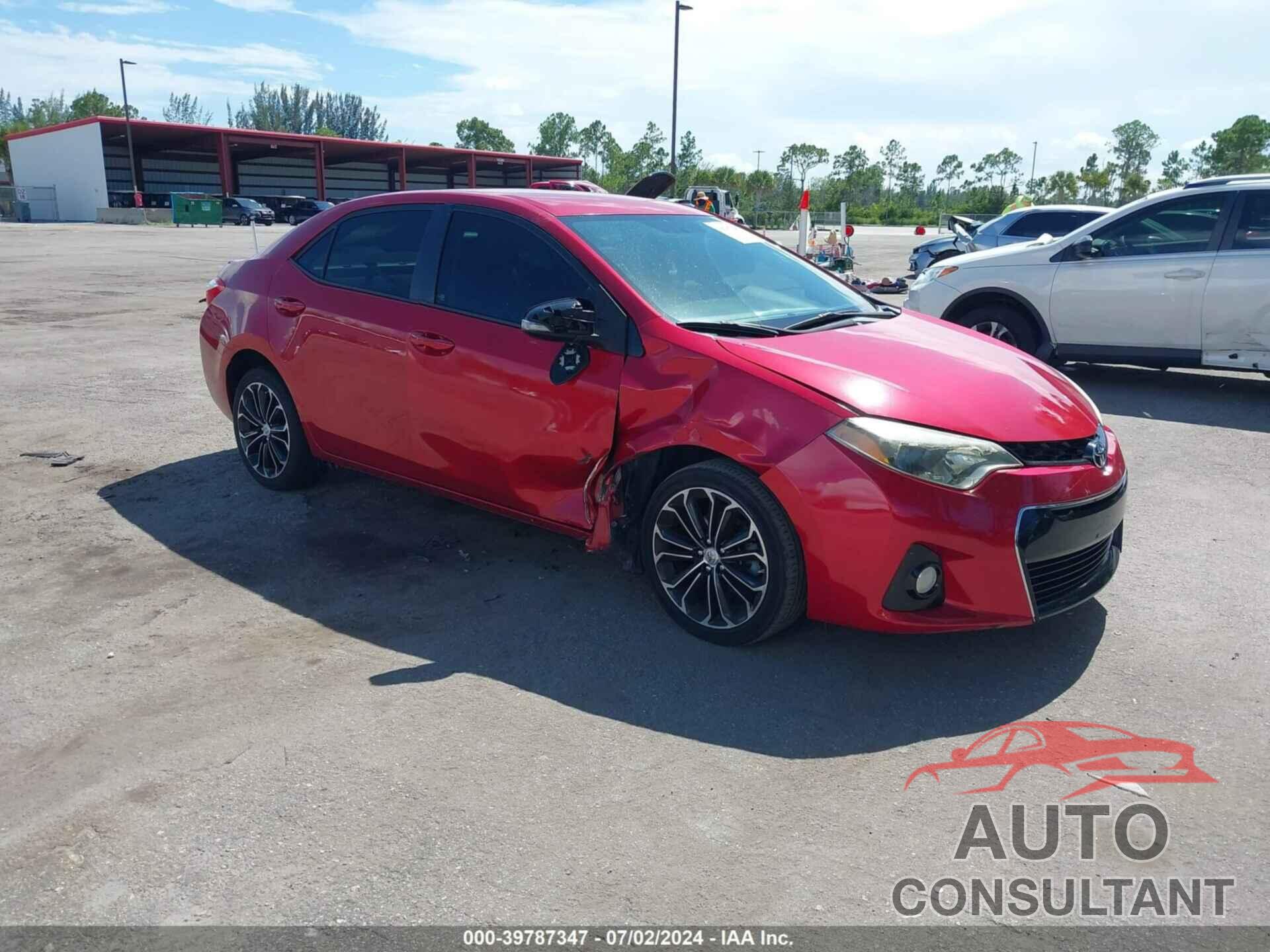 TOYOTA COROLLA 2016 - 2T1BURHE1GC726001