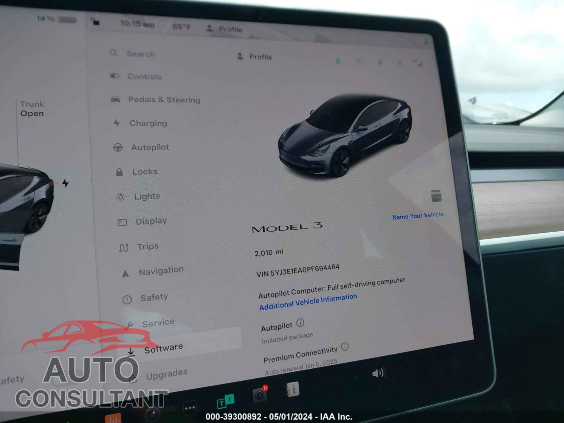 TESLA MODEL 3 2023 - 5YJ3E1EA0PF694464