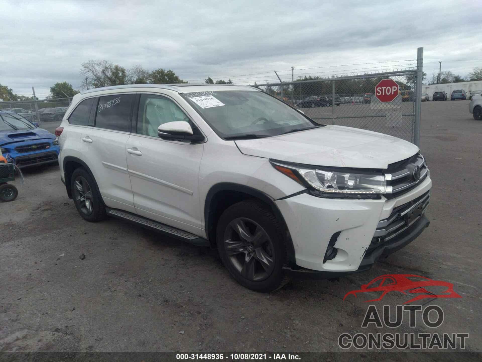 TOYOTA HIGHLANDER 2018 - 5TDDZRFH1JS904401