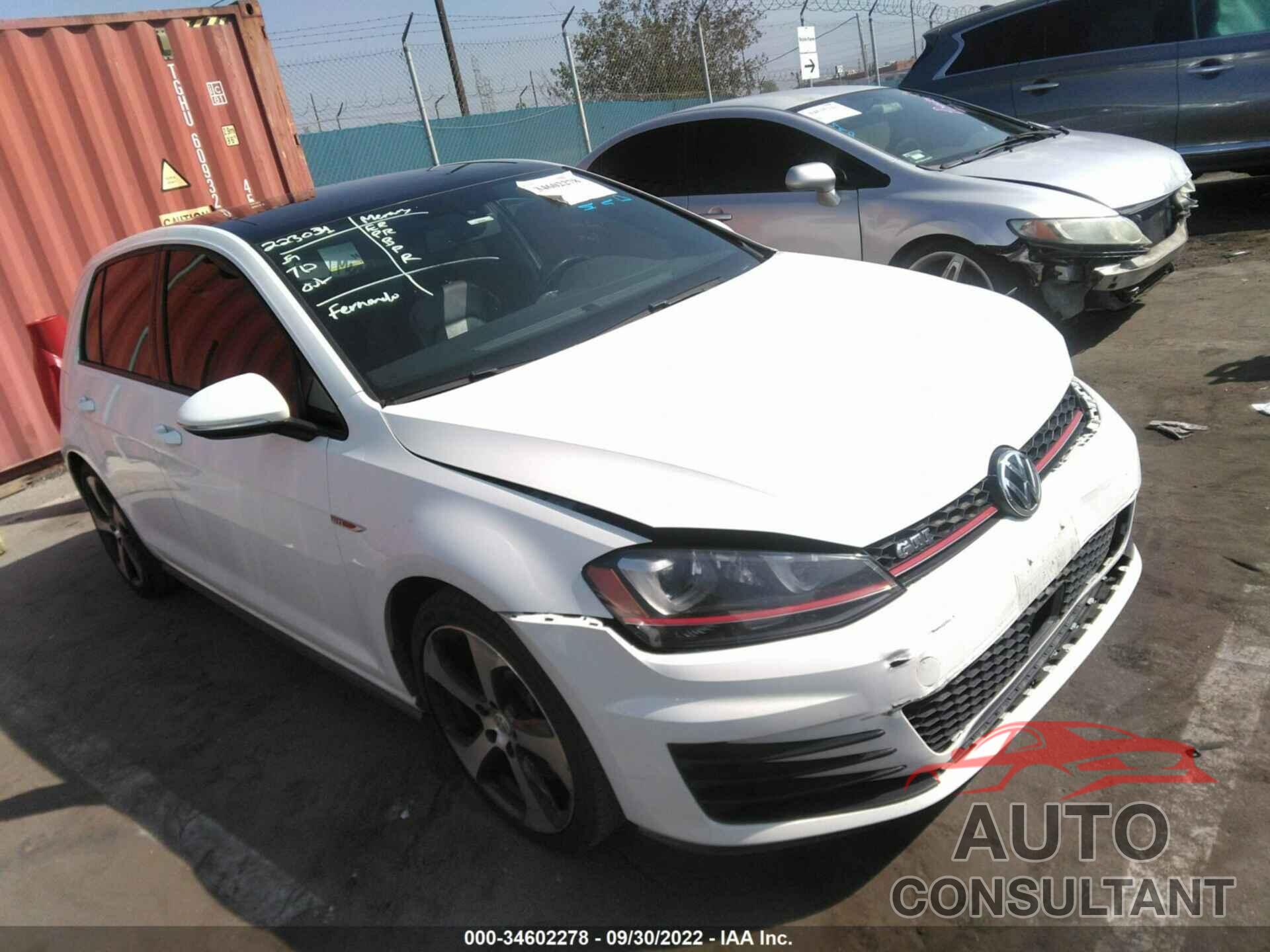 VOLKSWAGEN GOLF GTI 2017 - 3VW447AU0HM021050