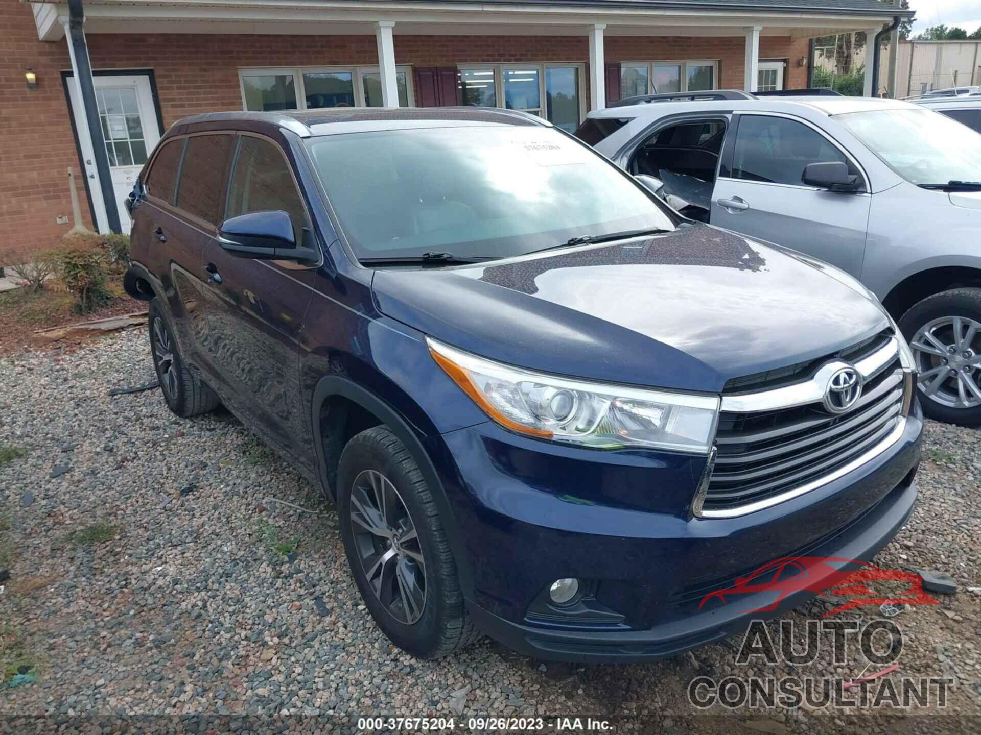TOYOTA HIGHLANDER 2016 - 5TDKKRFHXGS144926