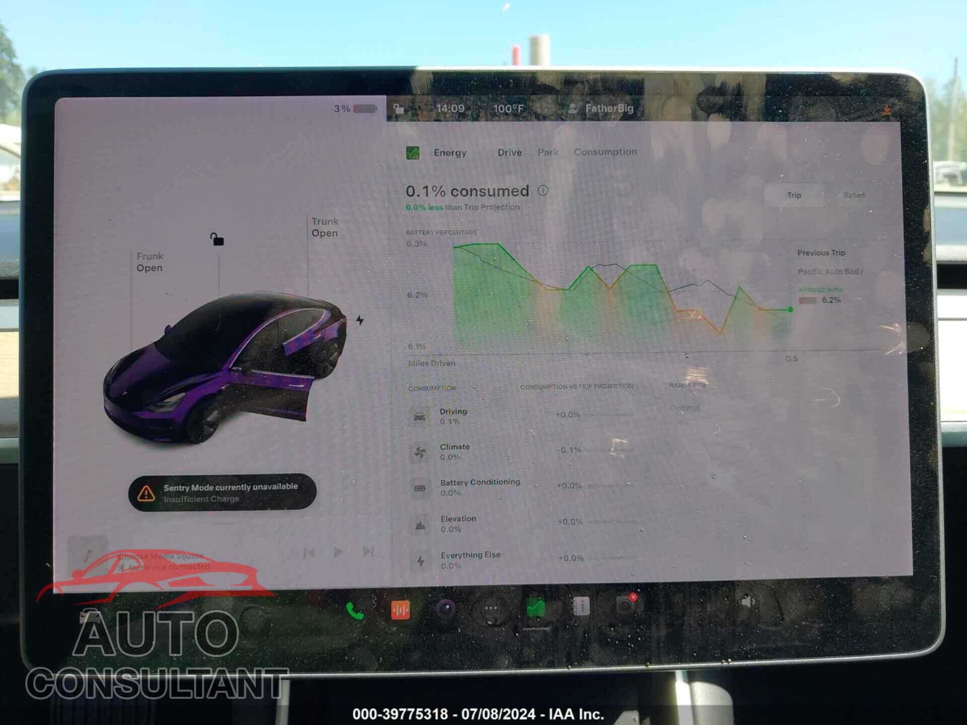 TESLA MODEL 3 2020 - 5YJ3E1EA4LF736581