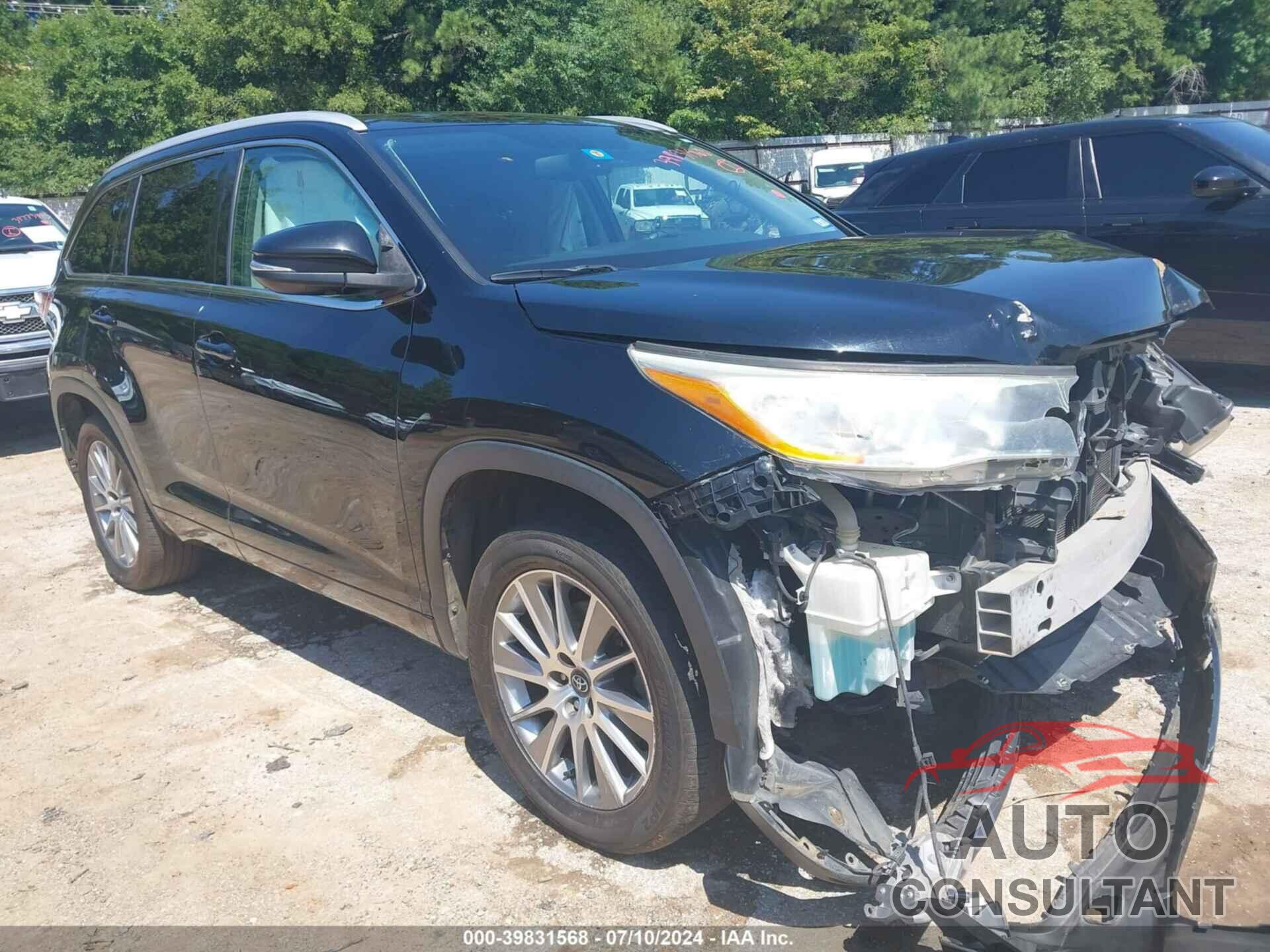 TOYOTA HIGHLANDER 2016 - 5TDYKRFH7GS142836