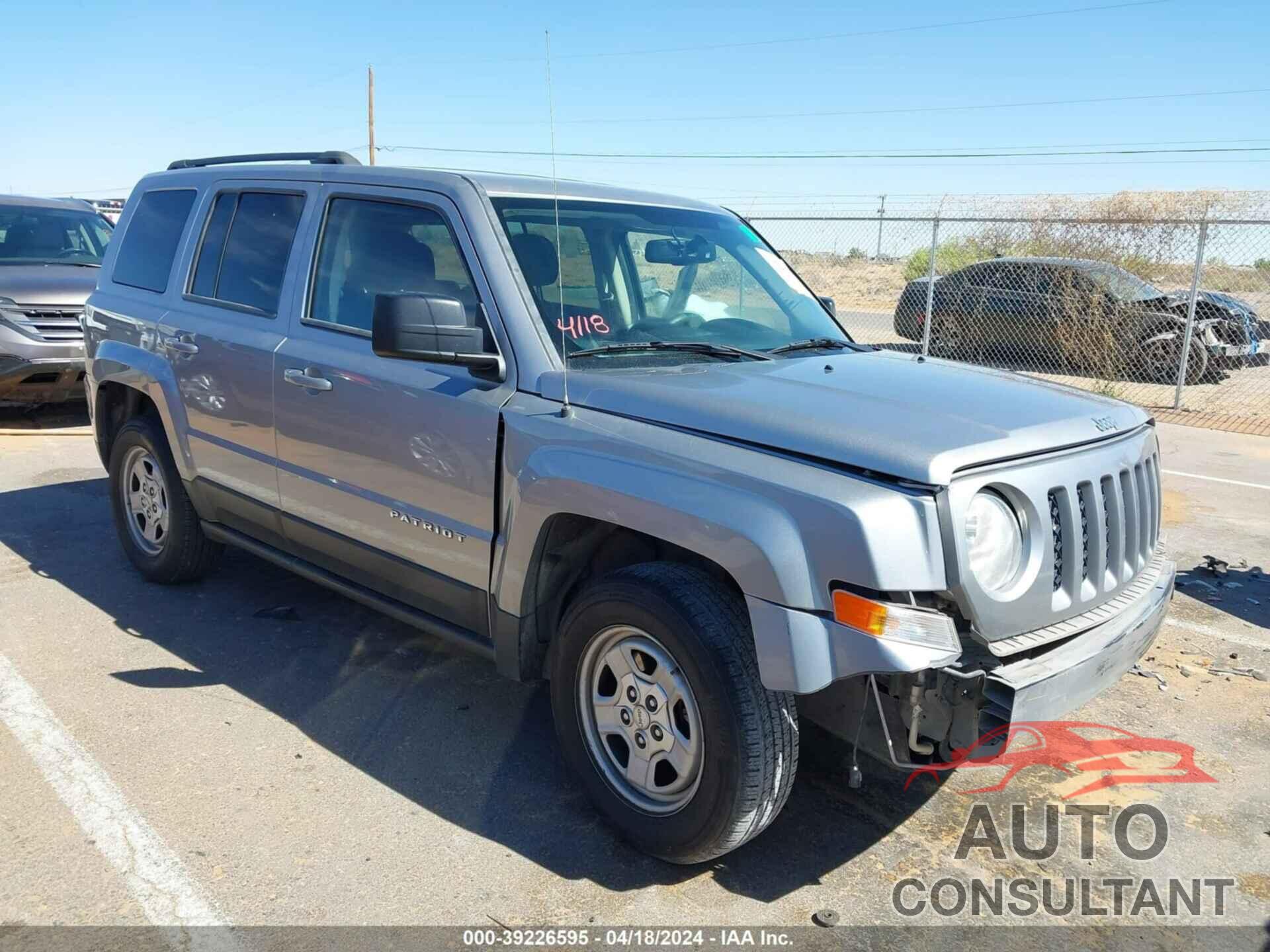 JEEP PATRIOT 2016 - 1C4NJPBB9GD584203