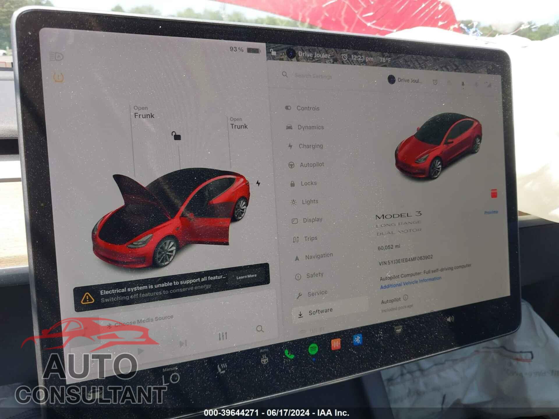 TESLA MODEL 3 2021 - 5YJ3E1EB4MF063902