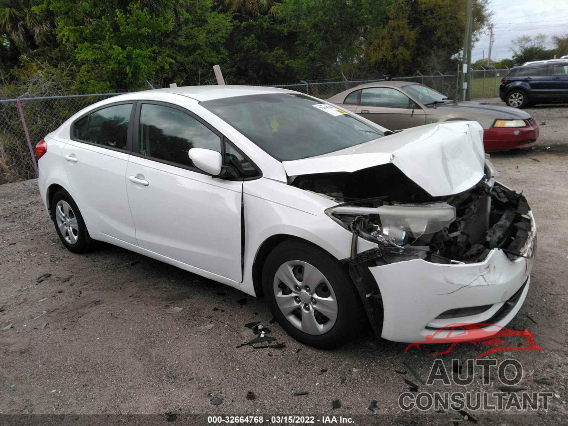 KIA FORTE 2016 - KNAFK4A64G5438917