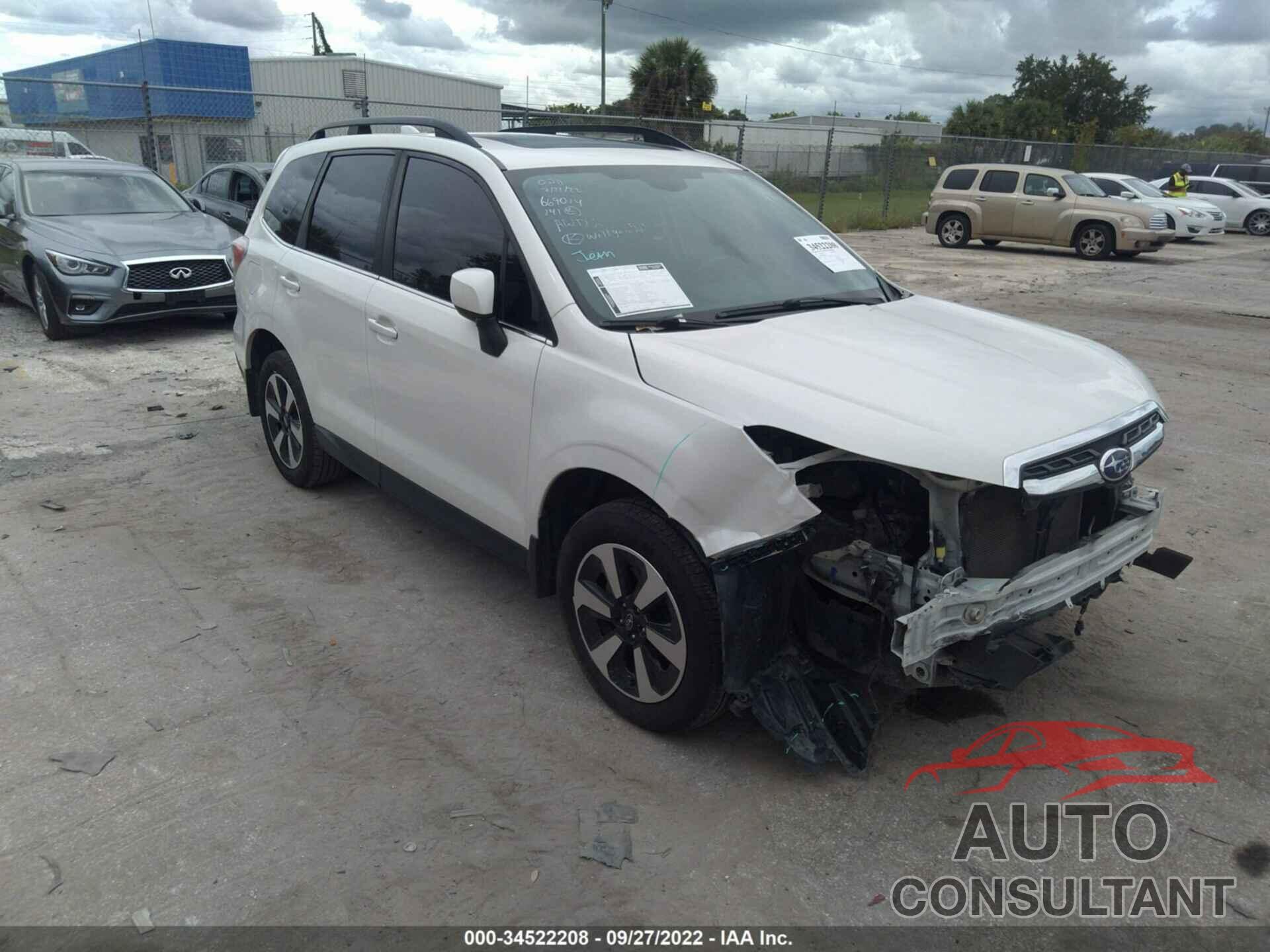 SUBARU FORESTER 2018 - JF2SJAJC6JH499654