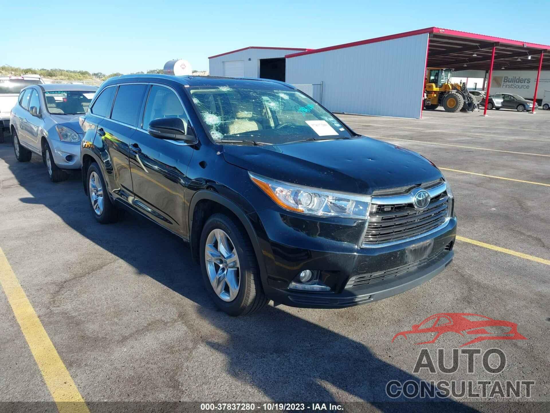 TOYOTA HIGHLANDER 2016 - 5TDDKRFH0GS322755