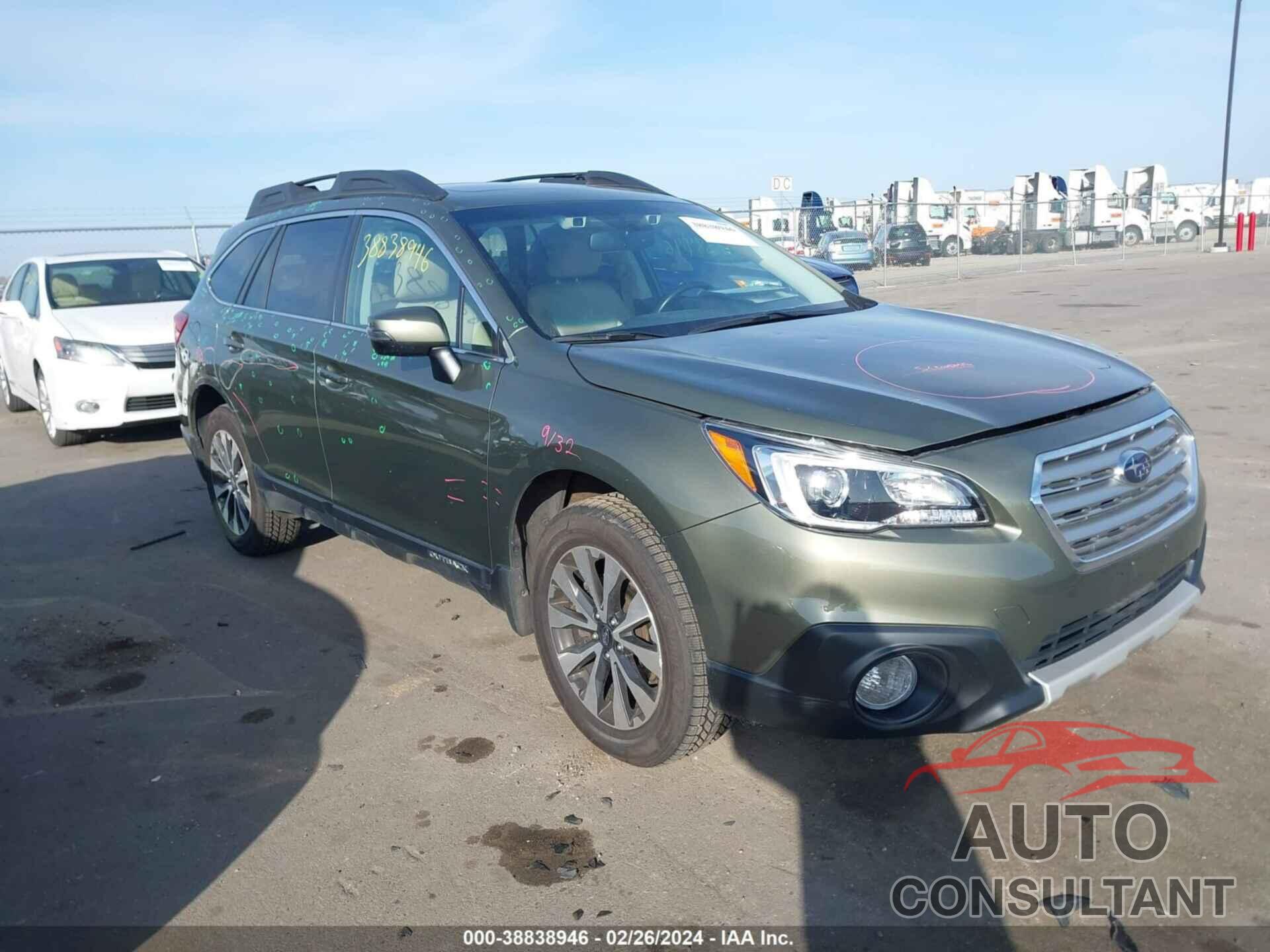 SUBARU OUTBACK 2016 - 4S4BSBNC2G3342443