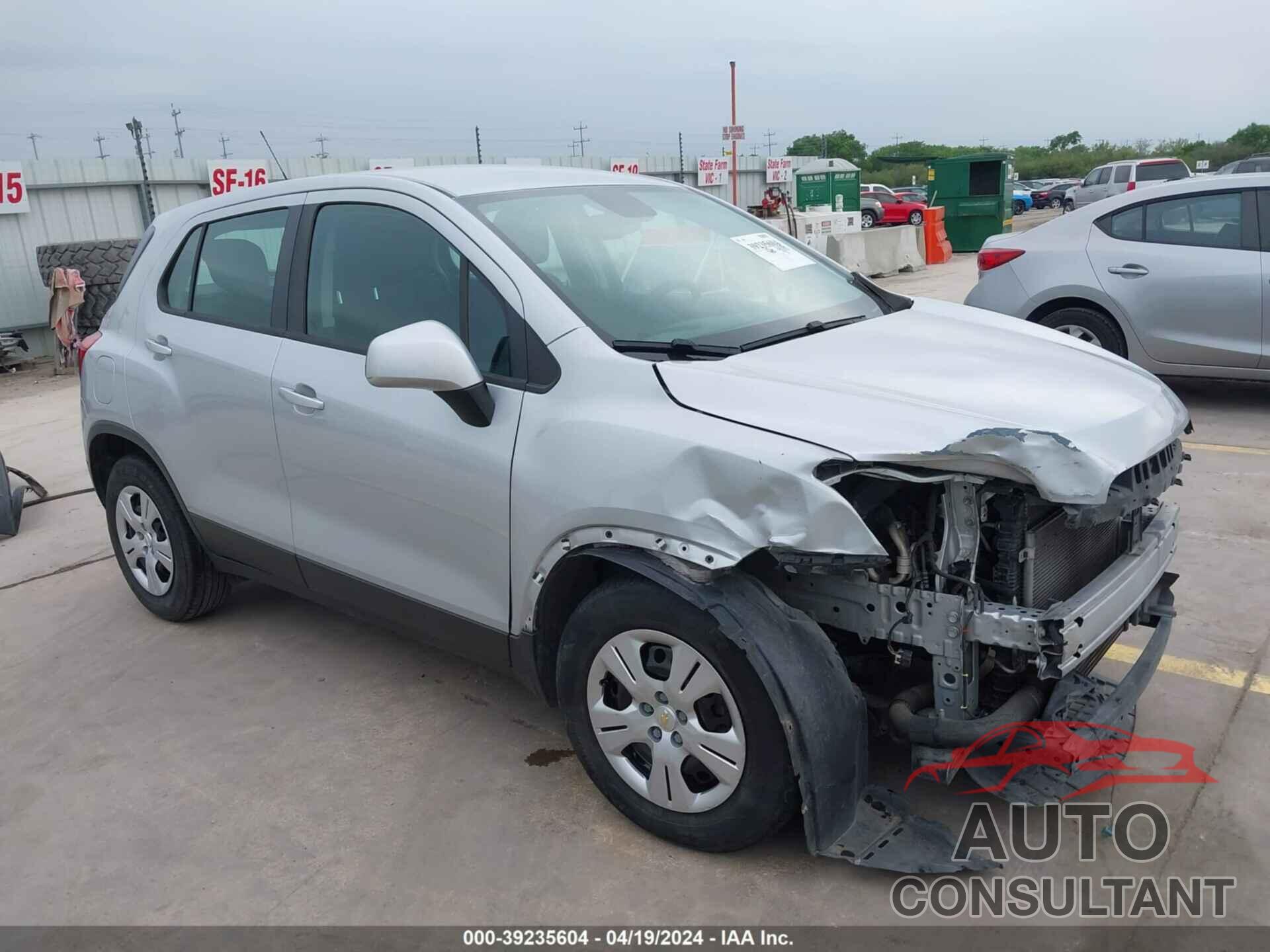 CHEVROLET TRAX 2016 - 3GNCJKSB9GL266237