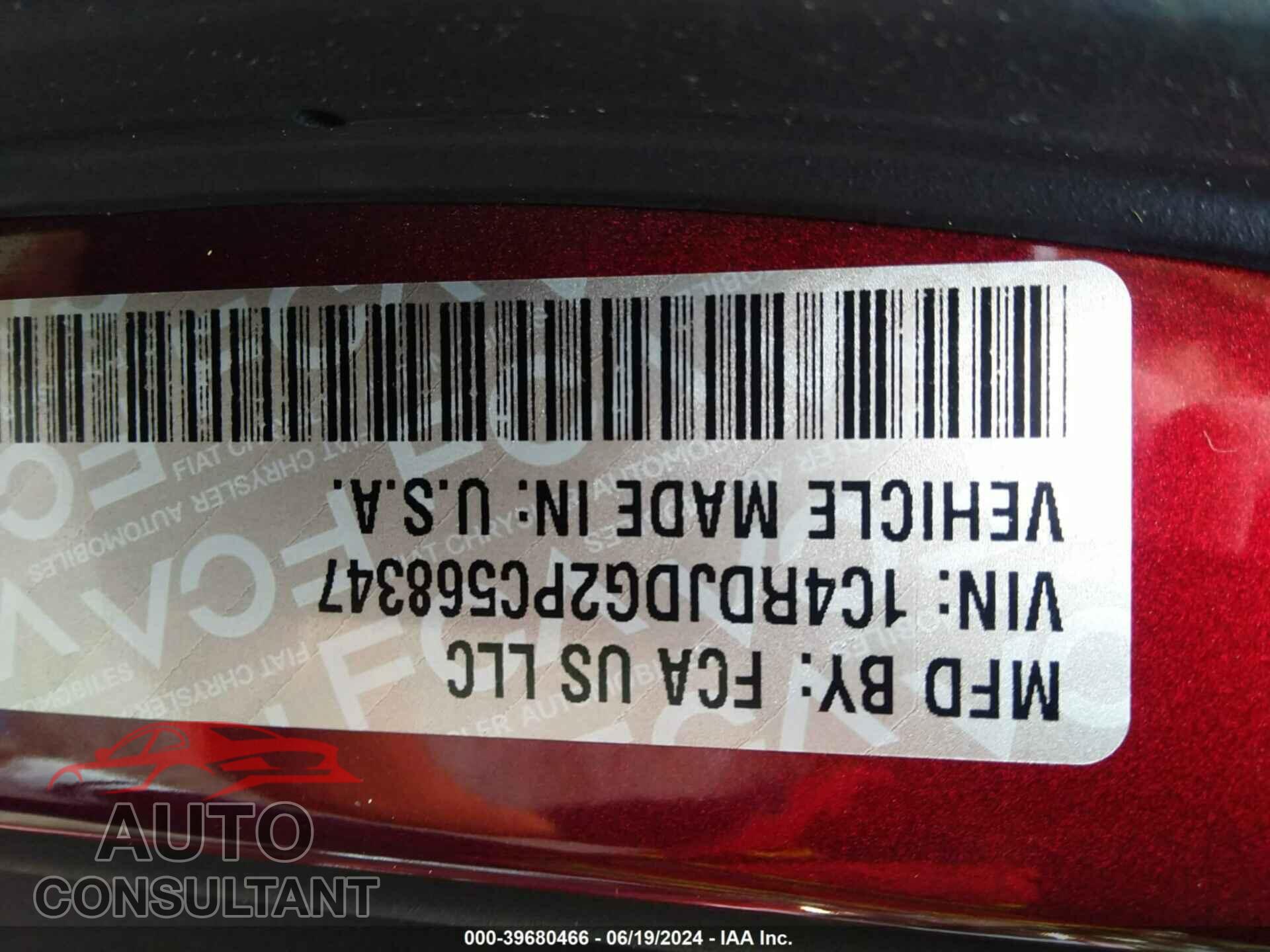 DODGE DURANGO 2023 - 1C4RDJDG2PC568347