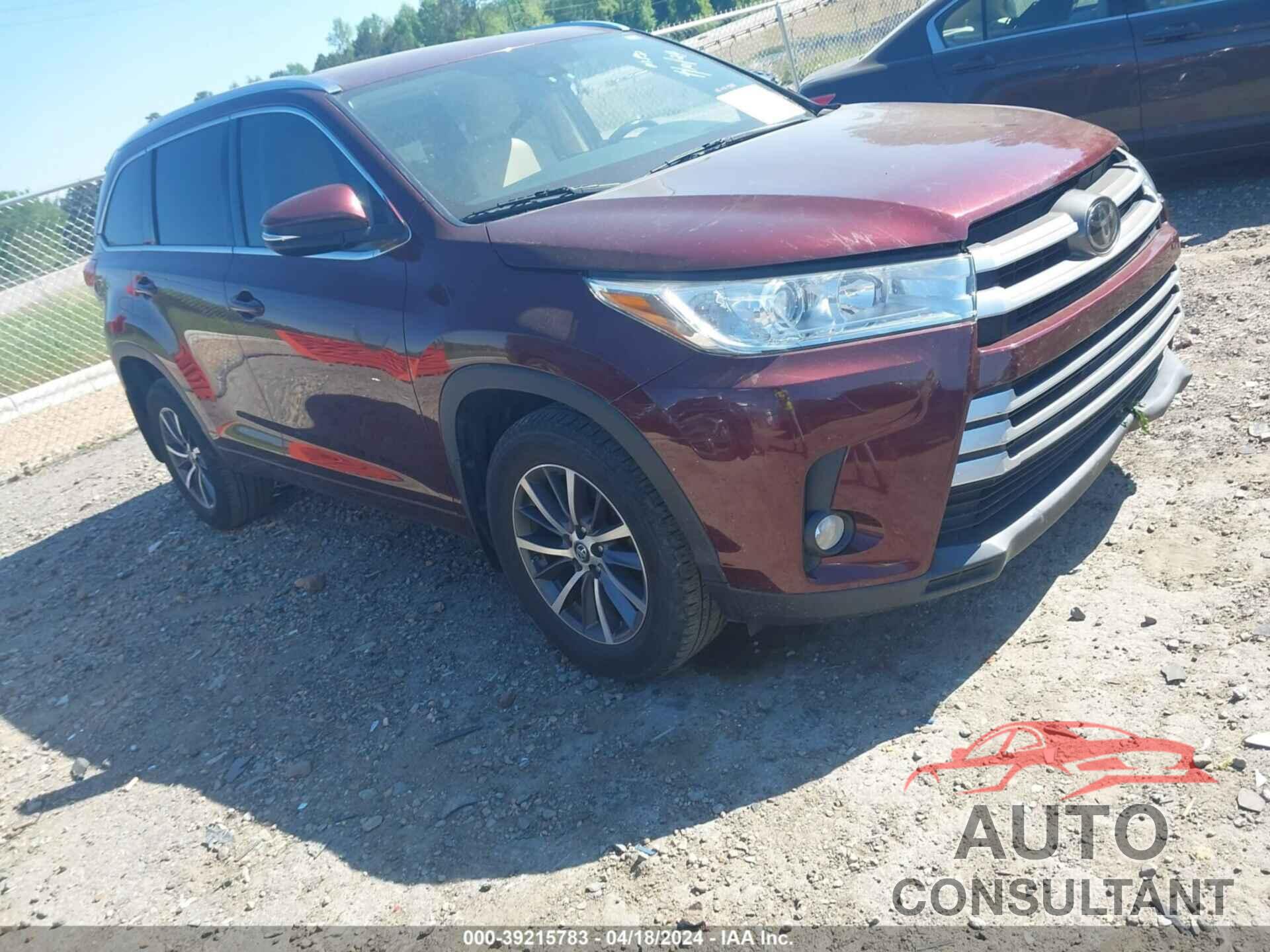 TOYOTA HIGHLANDER 2018 - 5TDKZRFH3JS267616