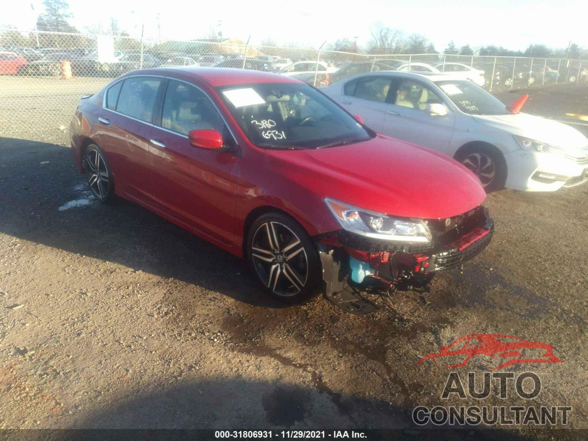 HONDA ACCORD SEDAN 2016 - 1HGCR2F5XGA038813