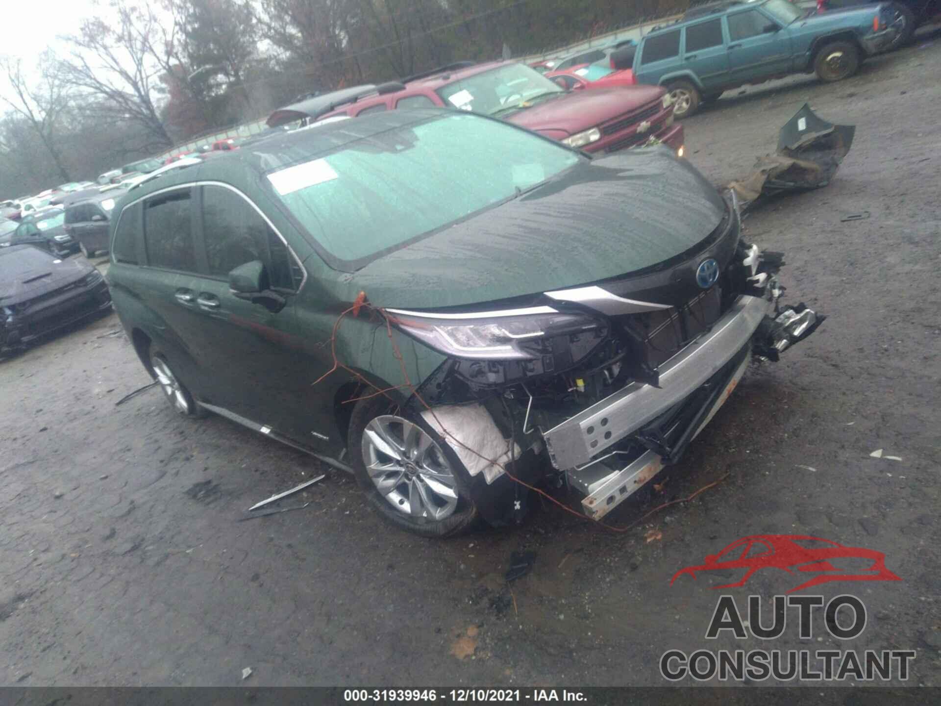 TOYOTA SIENNA 2021 - 5TDZRKEC6MS065515