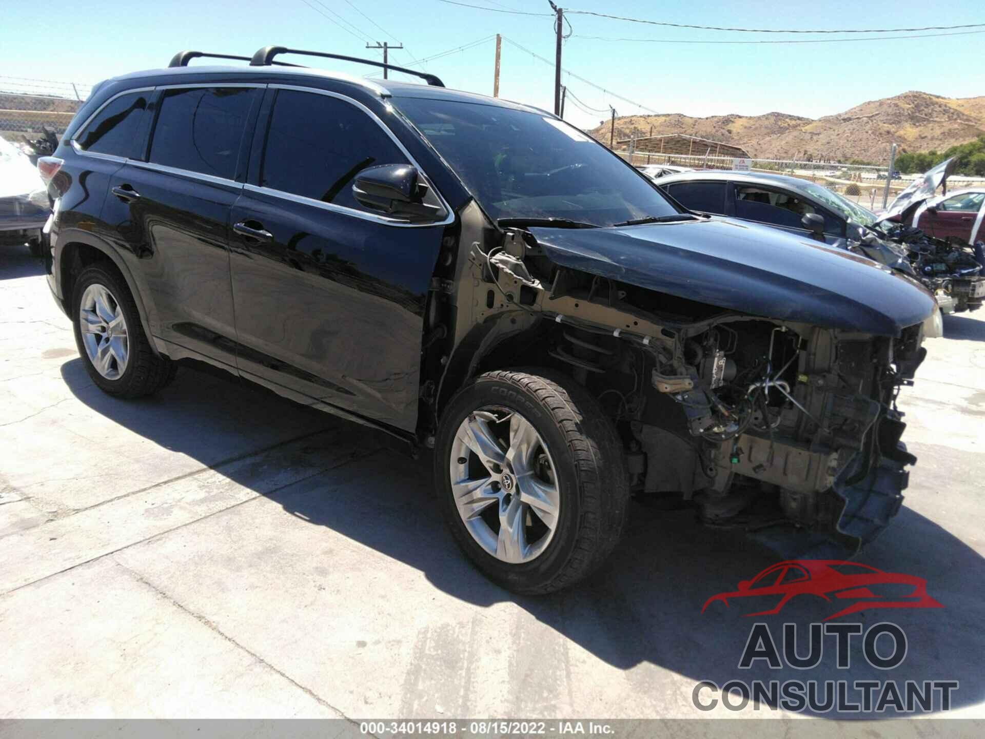 TOYOTA HIGHLANDER 2016 - 5TDYKRFH9GS122068
