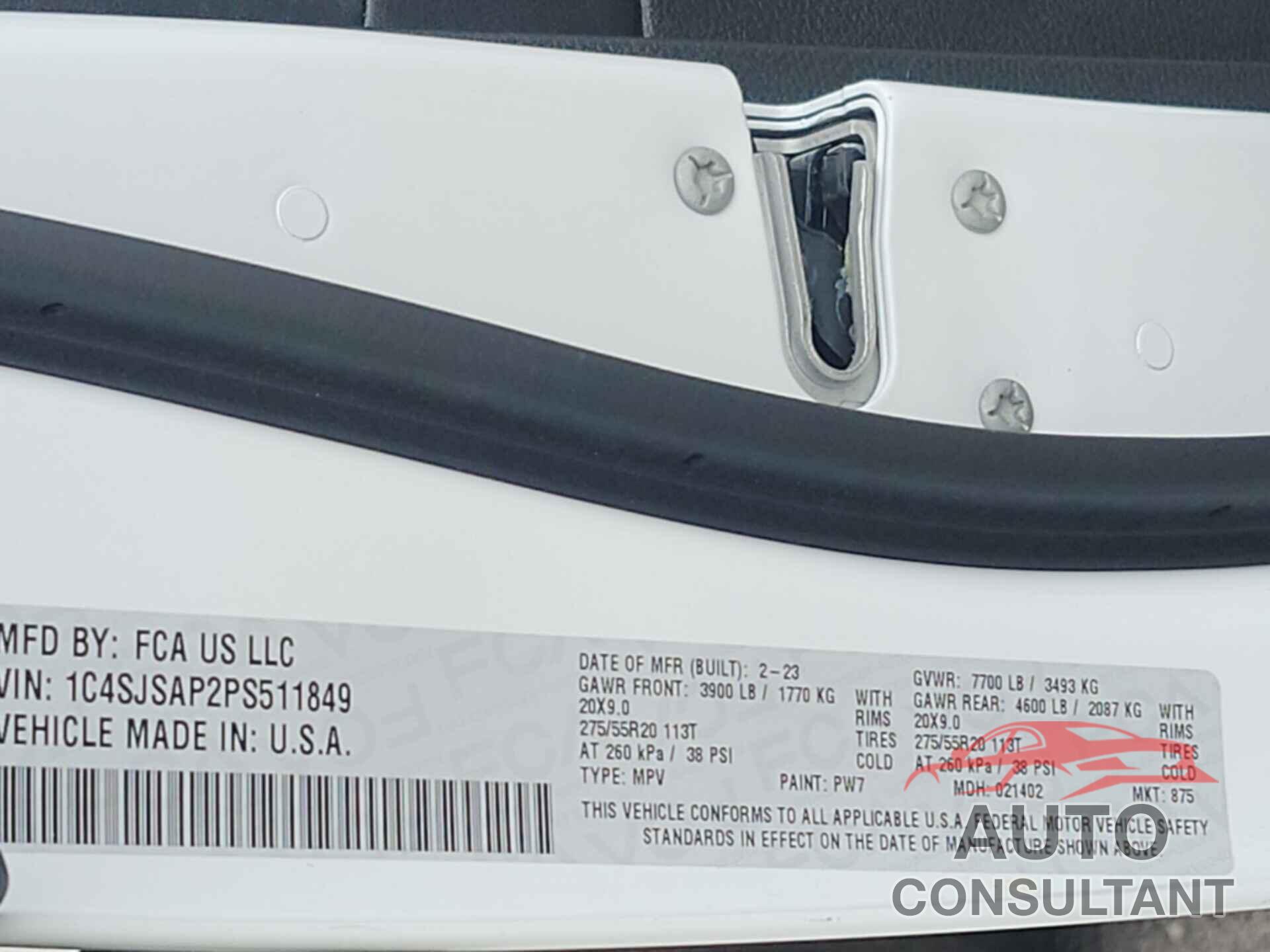 JEEP WAGONEER 2023 - 1C4SJSAP2PS511849