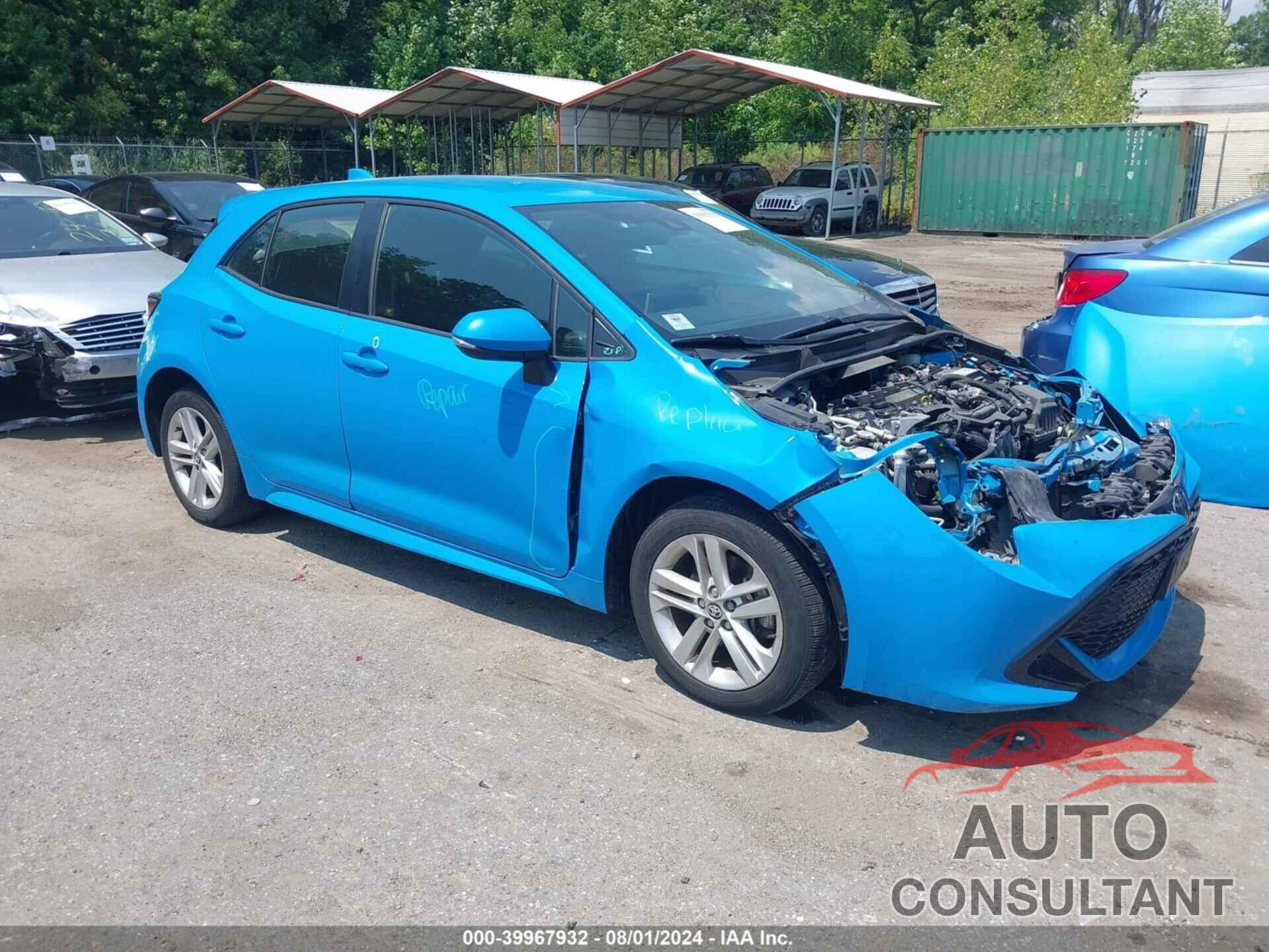 TOYOTA COROLLA 2020 - JTND4RBE9L3081369