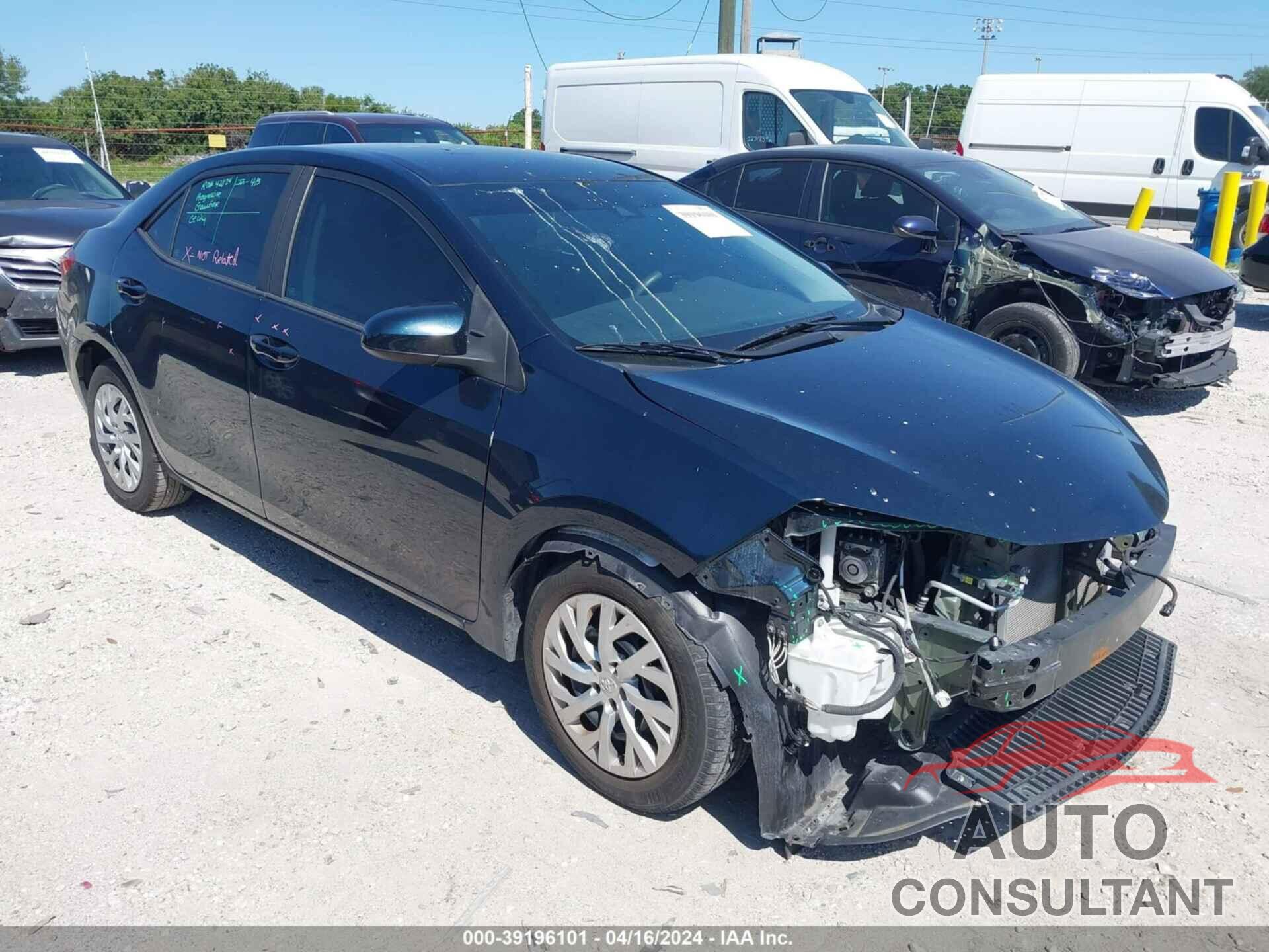 TOYOTA COROLLA 2019 - 5YFBURHE2KP929505