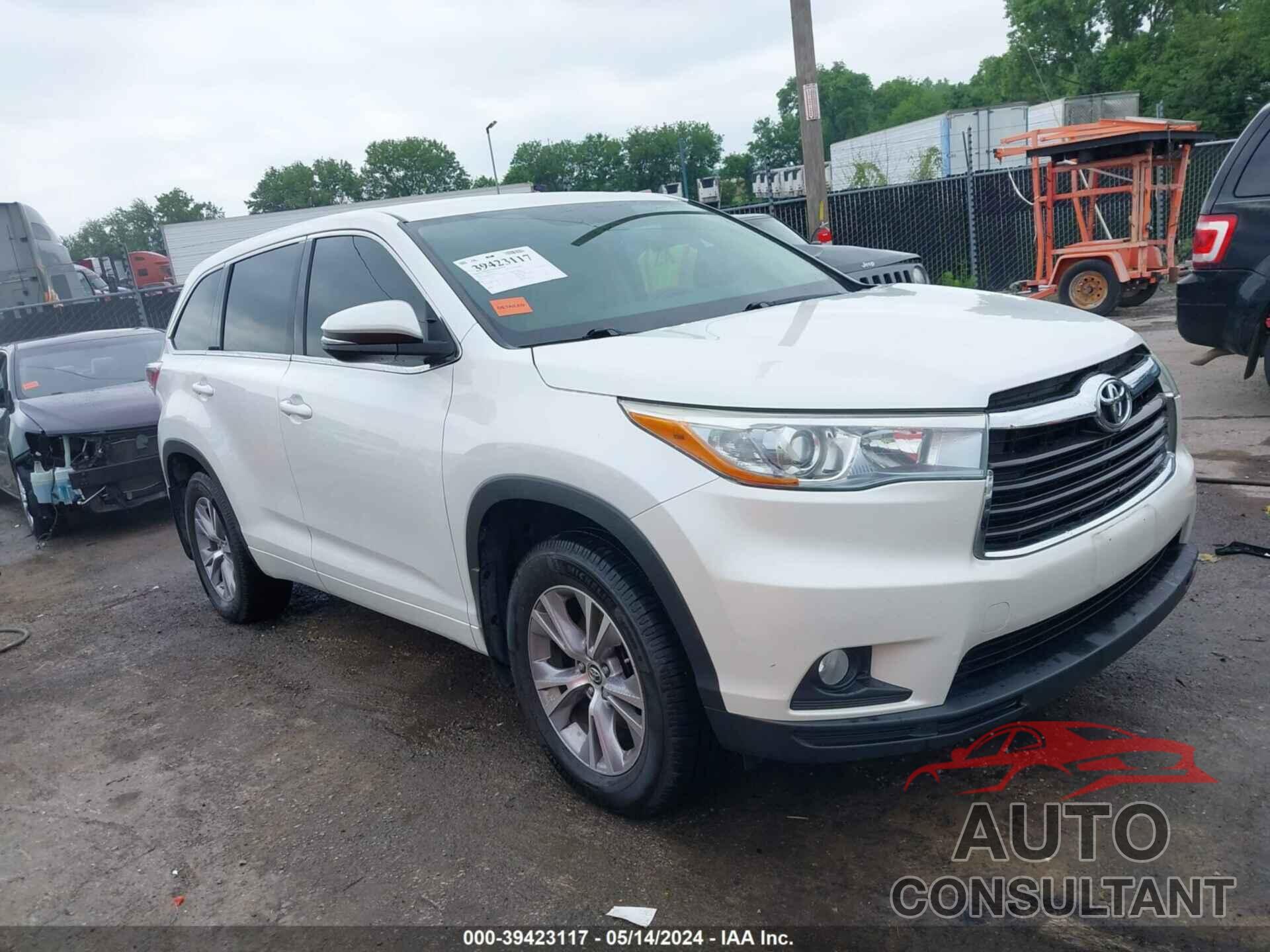 TOYOTA HIGHLANDER 2016 - 5TDBKRFH8GS242532