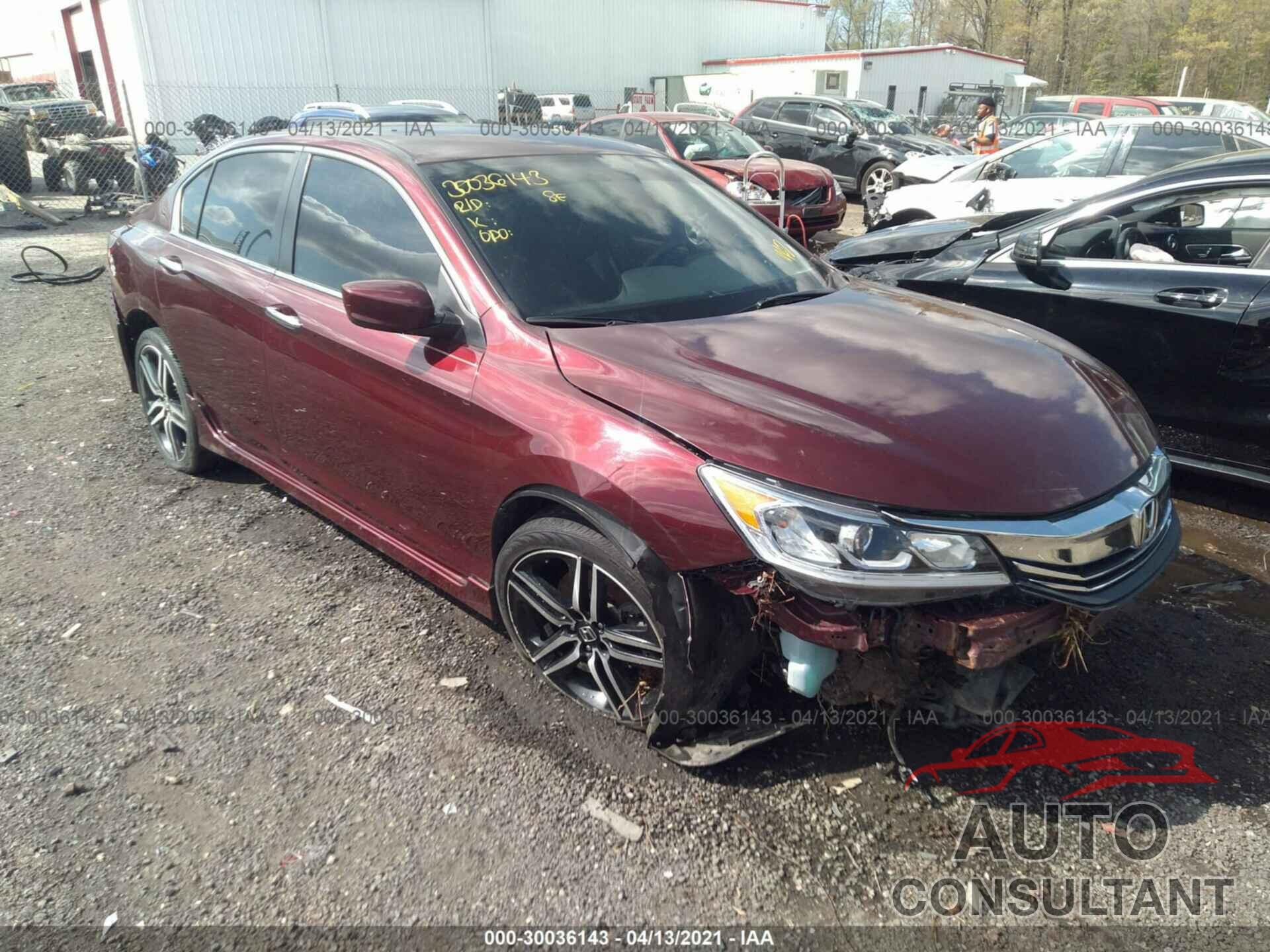 HONDA ACCORD SEDAN 2016 - 1HGCR2F54GA080264