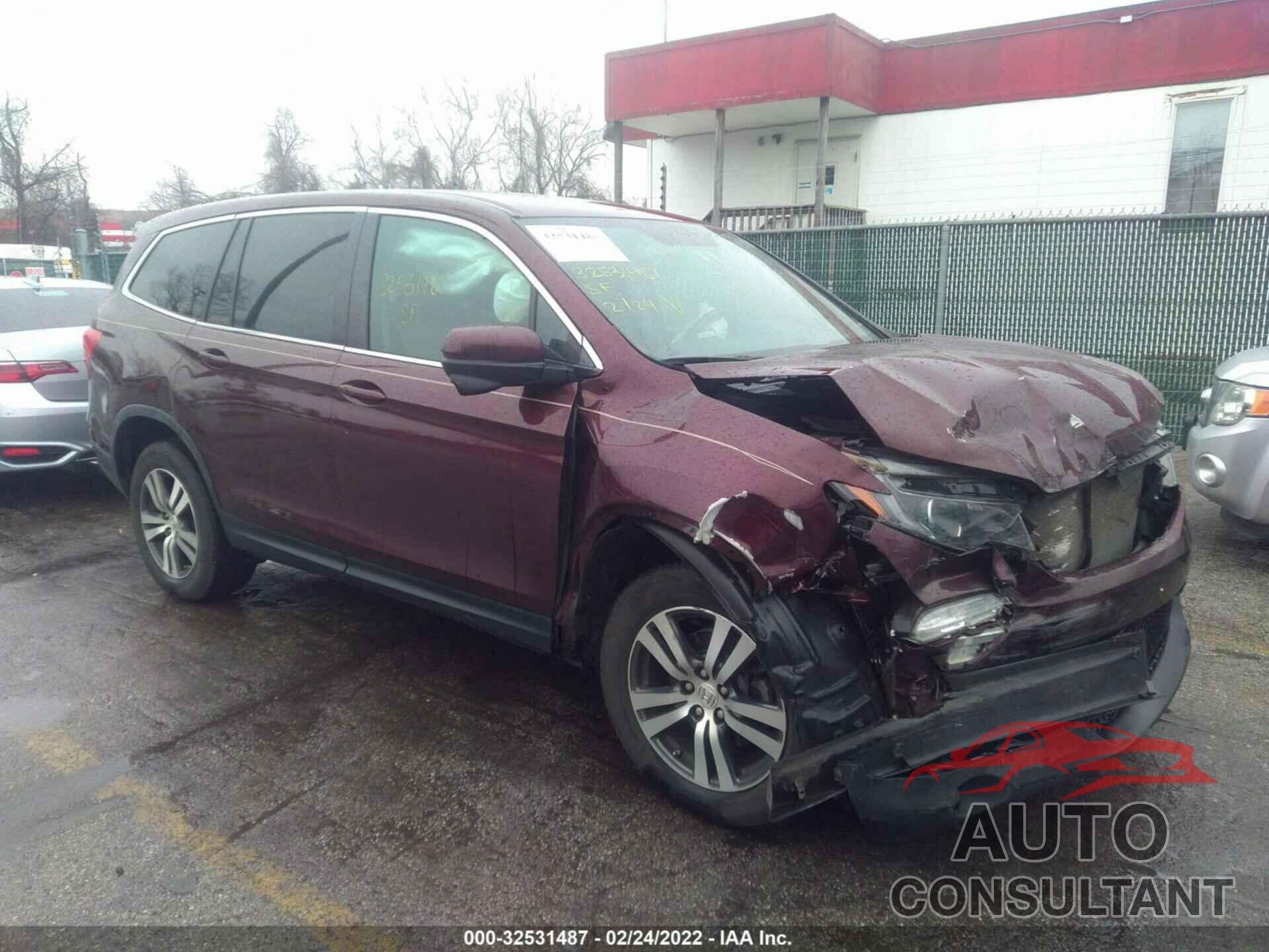 HONDA PILOT 2017 - 5FNYF6H56HB020559
