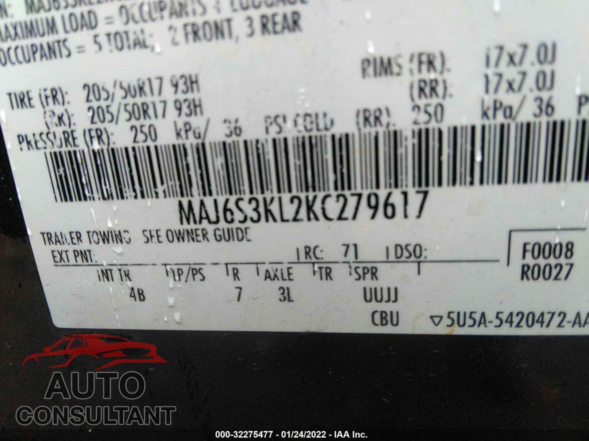FORD ECOSPORT 2019 - MAJ6S3KL2KC279617
