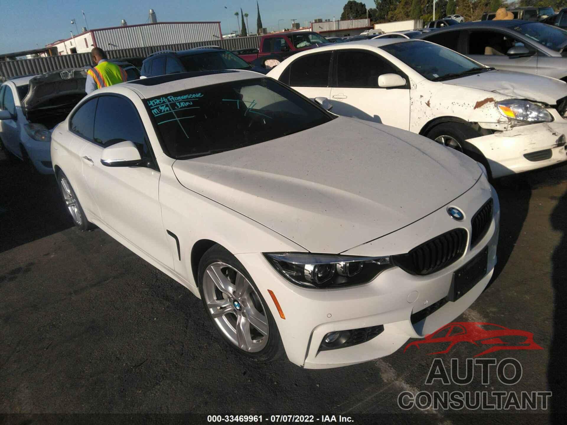 BMW 4 SERIES 2019 - WBA4W7C50KAG52159