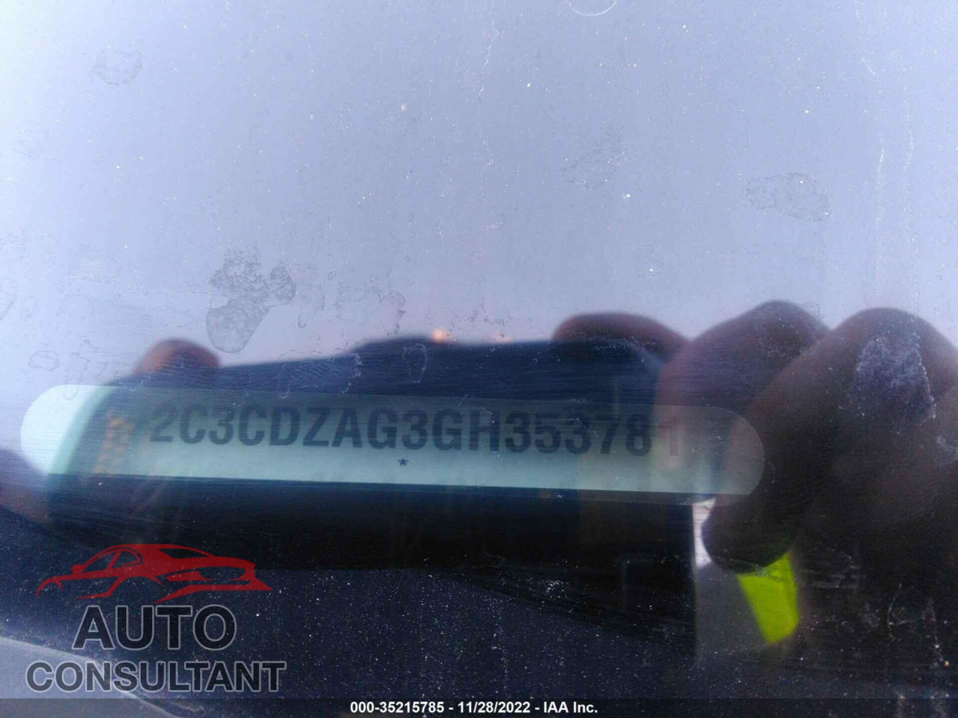 DODGE CHALLENGER 2016 - 2C3CDZAG3GH353781