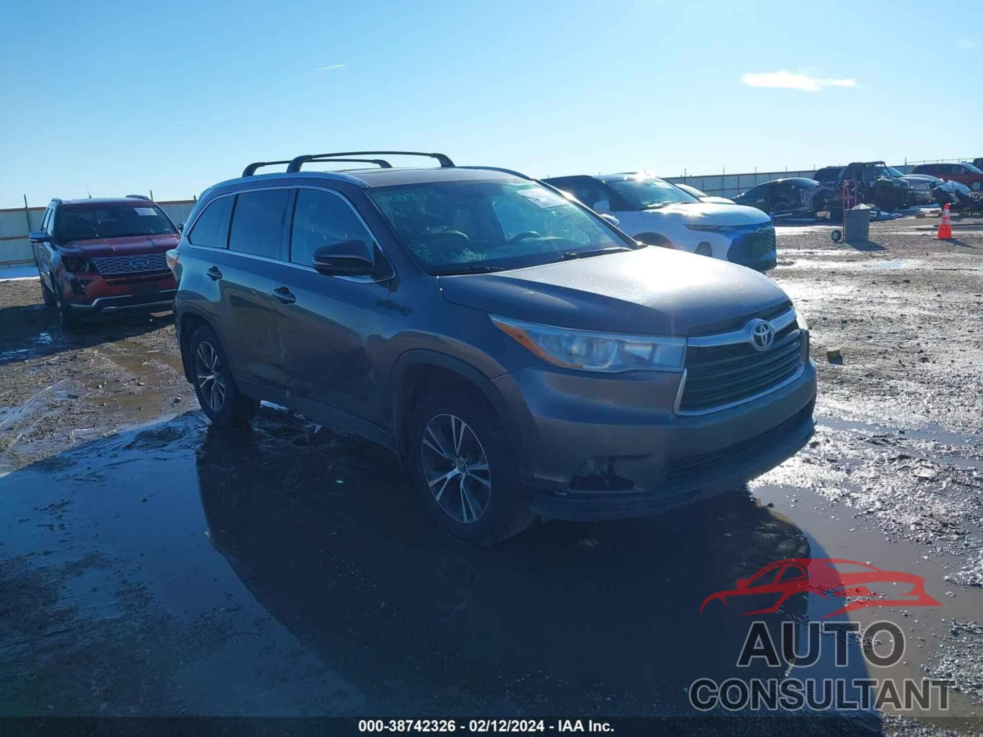 TOYOTA HIGHLANDER 2016 - 5TDJKRFHXGS294272