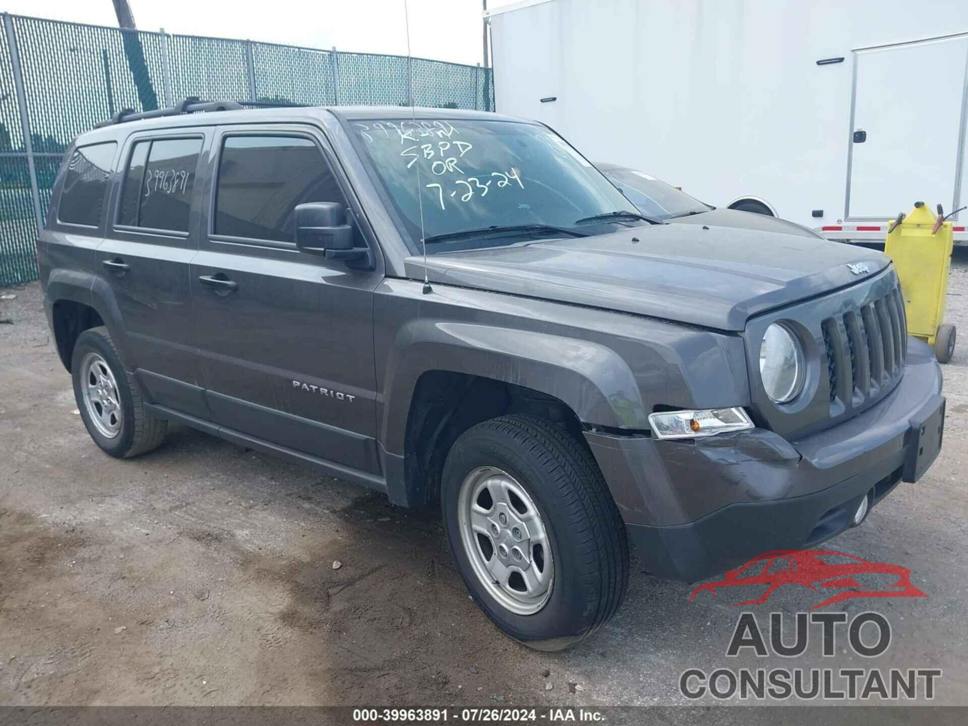 JEEP PATRIOT 2016 - 1C4NJPBB1GD800268