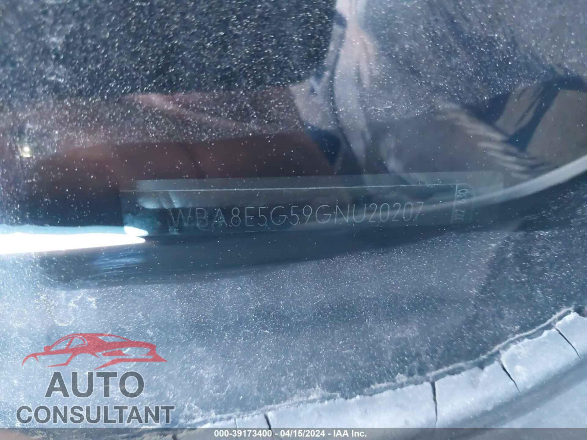 BMW 320 2016 - WBA8E5G59GNU20207