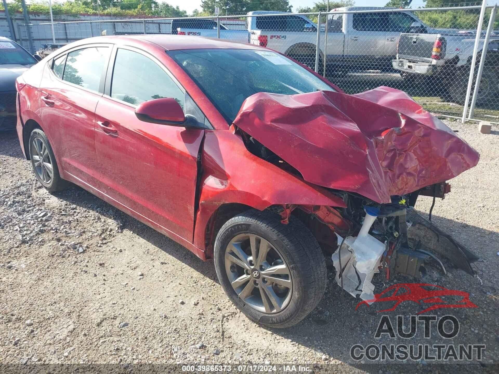 HYUNDAI ELANTRA 2018 - 5NPD84LF1JH294238