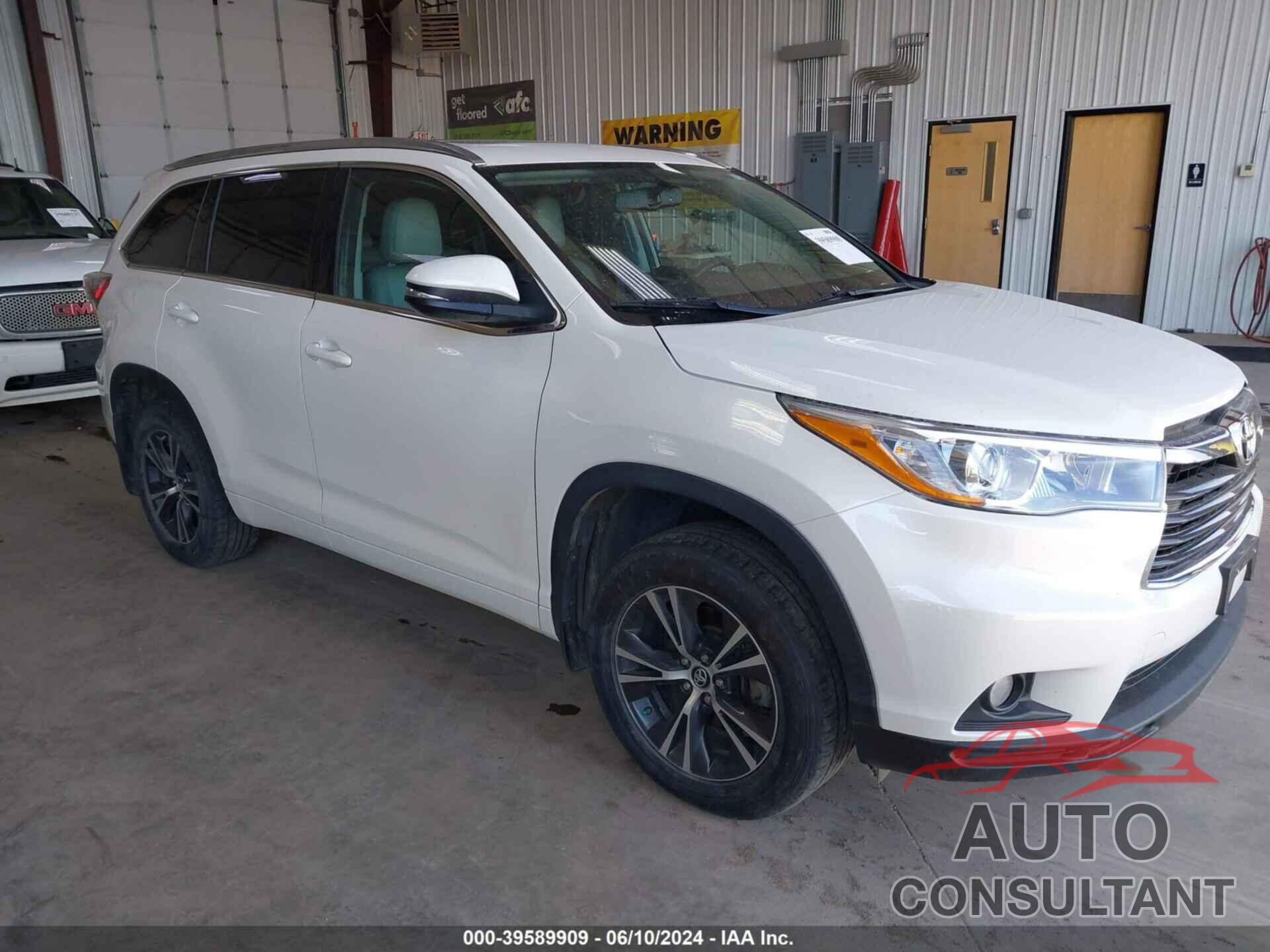 TOYOTA HIGHLANDER 2016 - 5TDJKRFH9GS303950