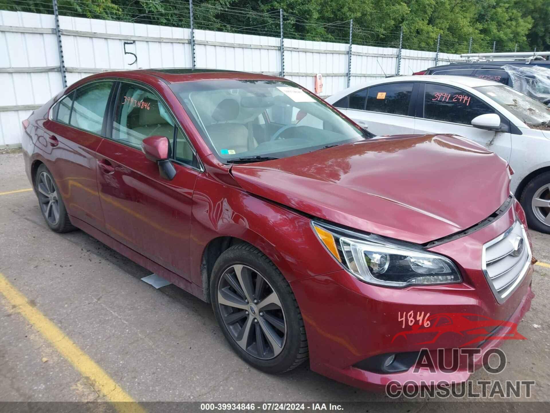 SUBARU LEGACY 2016 - 4S3BNBN67G3040121